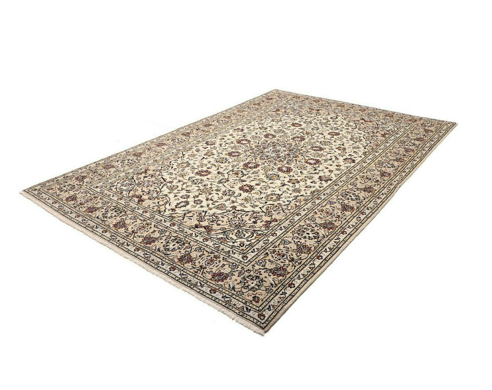 Kashan Teppich 205 x 298 cm, Schurwolle, handgeknüpft, Perserteppich