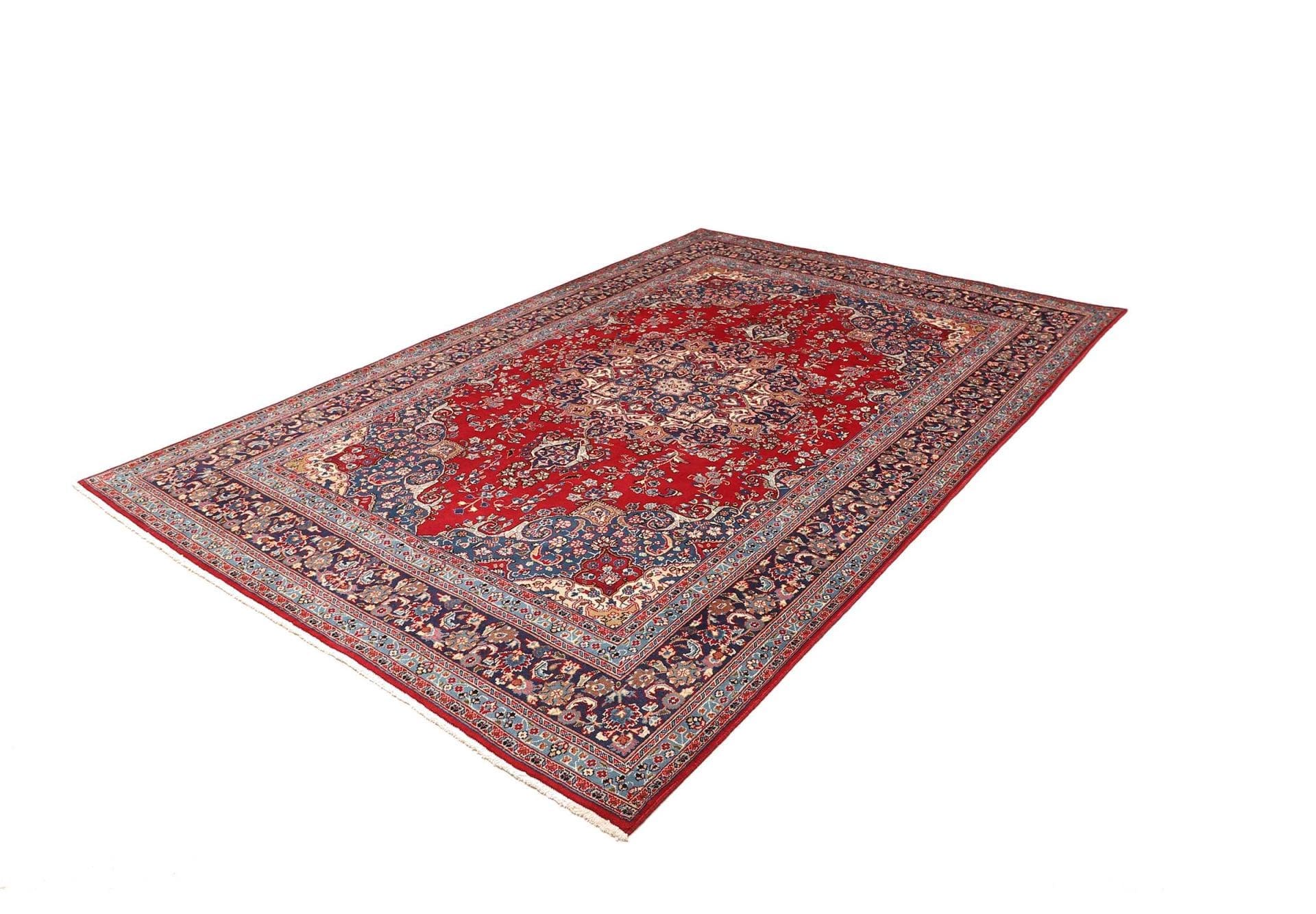Orientteppich Mashad 201 x 296cm, florale Muster, handgeknüpft H1