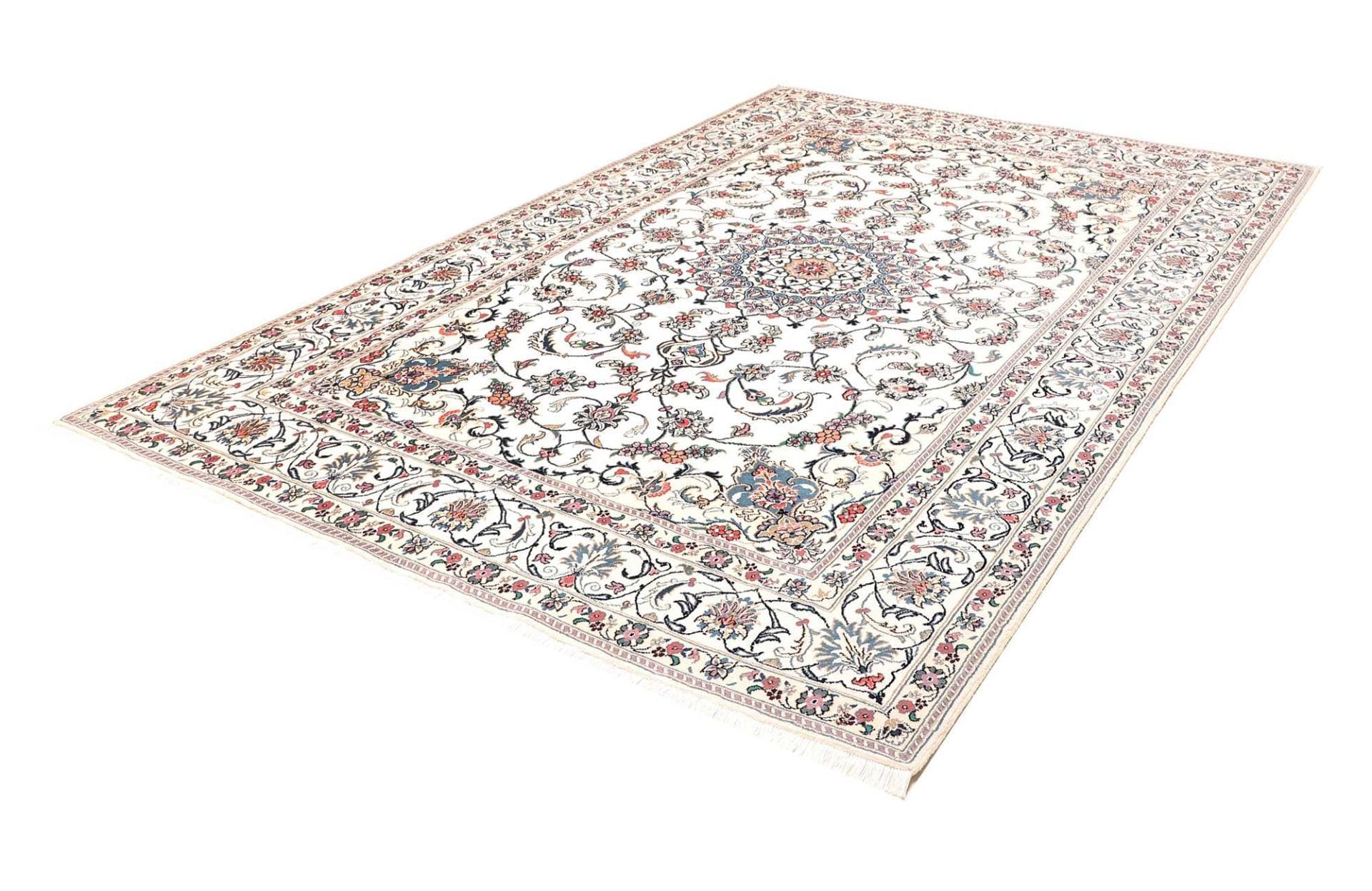 Nain Teppich 203 x 300cm, florale Muster, Schurwolle, handgeknüpft