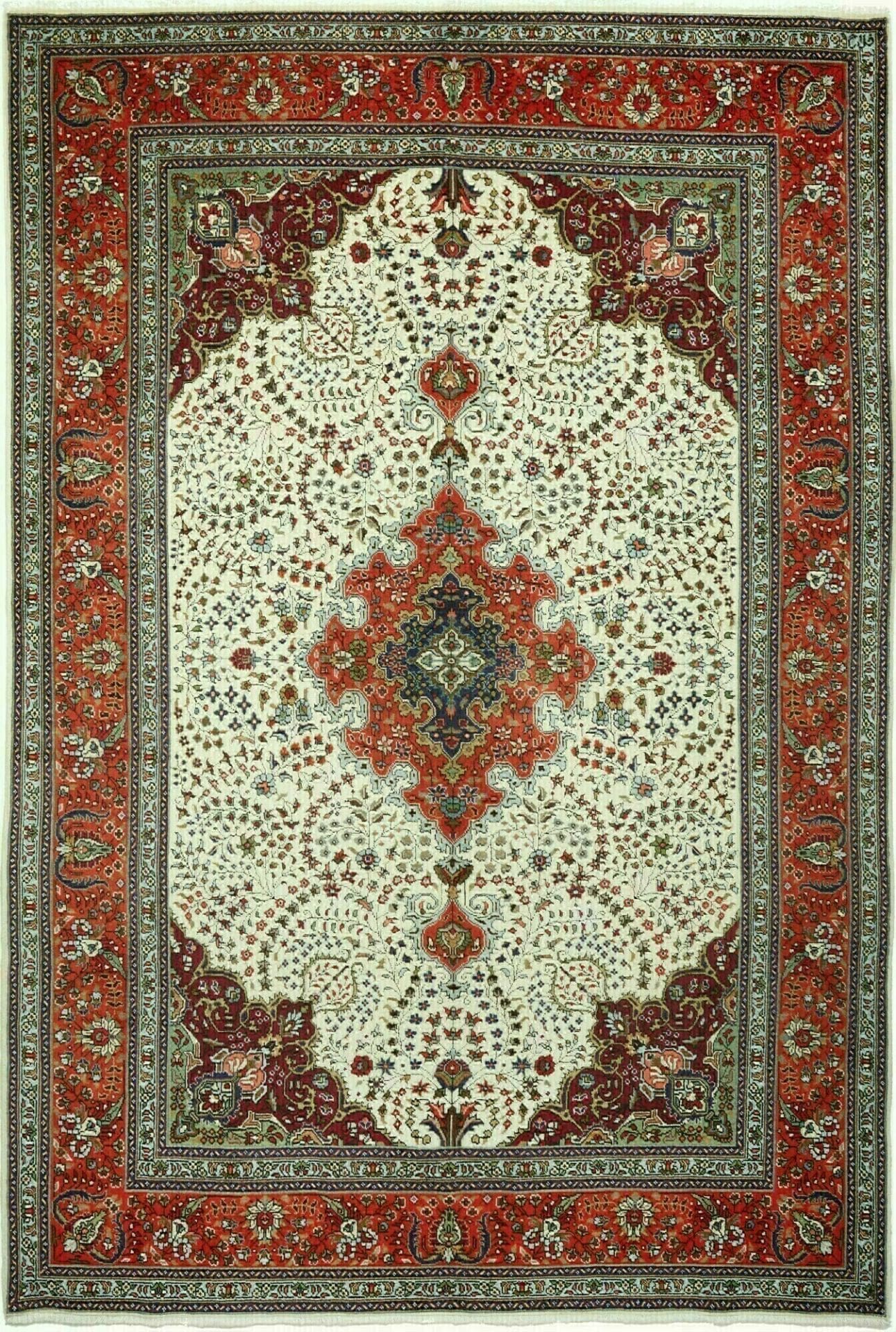 Täbriz Teppich 200 x 292 cm, handgeknüpft, Schurwolle