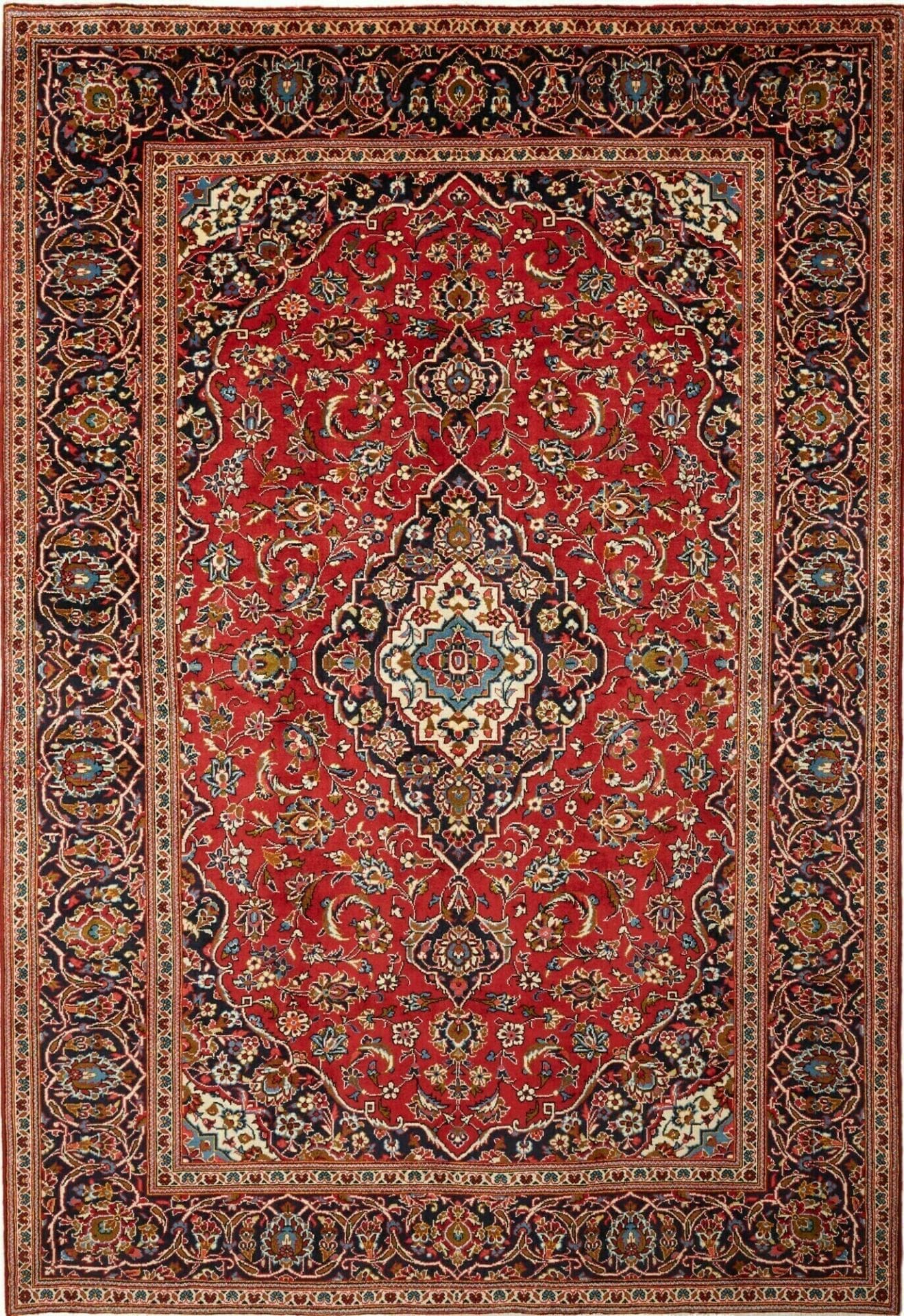 Kashan Teppich 203 x 292 cm - Handgeknüpft, Perserteppich