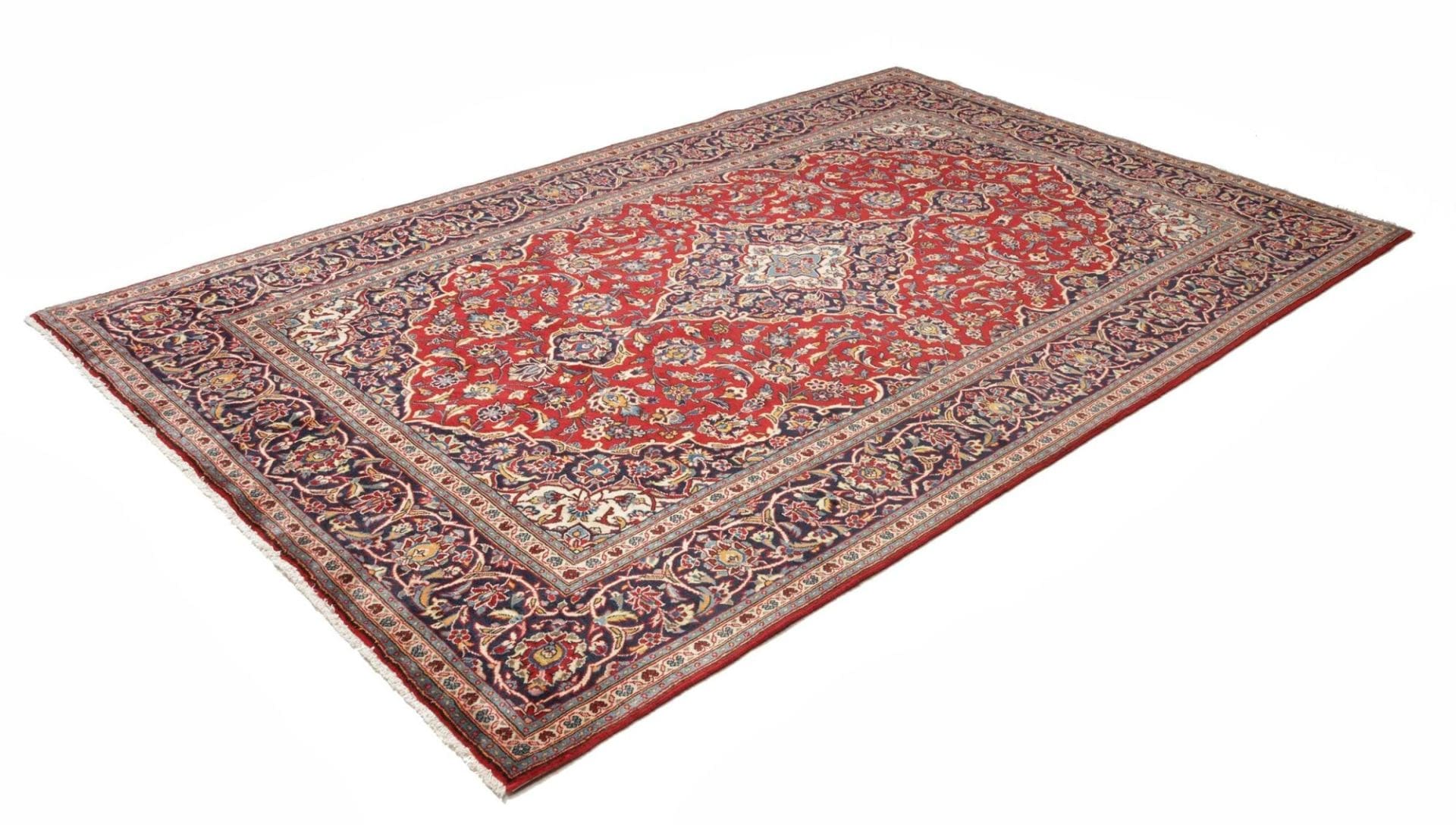 Kashan Teppich 197 x 310cm, Schurwolle, handgeknüpft, Perserteppich
