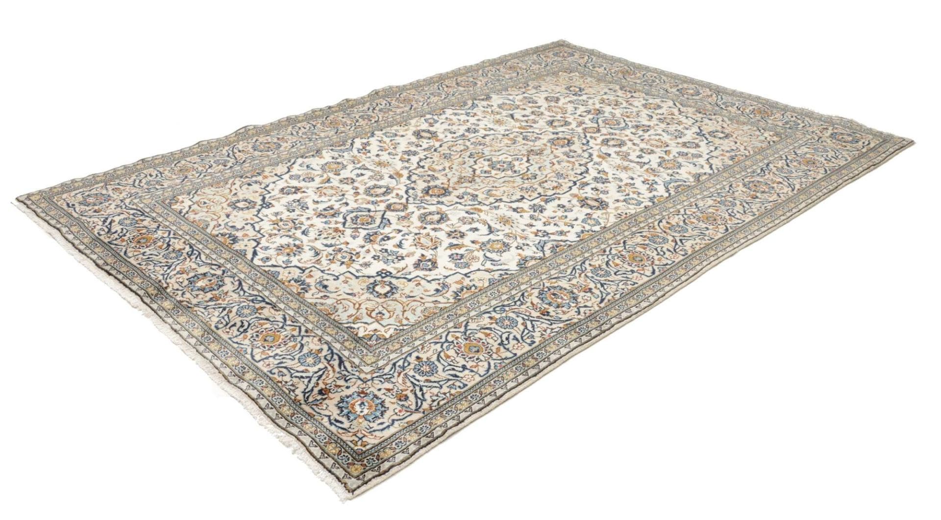 Kashan Teppich 201 x 290 cm – Exotisches Muster, handgeknüpft, Perserteppich