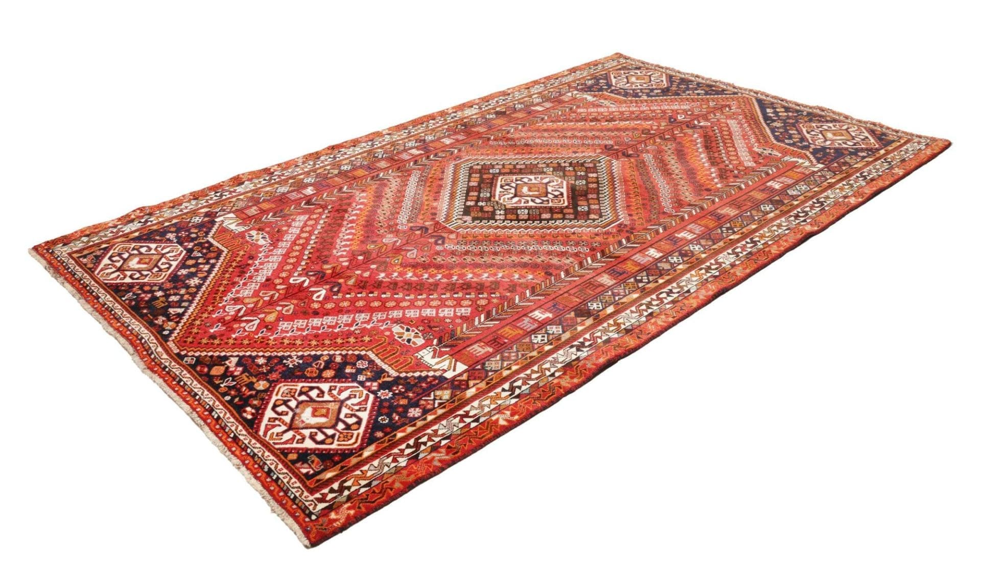 Orientteppich Shiraz 183 x 295cm - Handgeknüpft, Wolle, Geometrisch