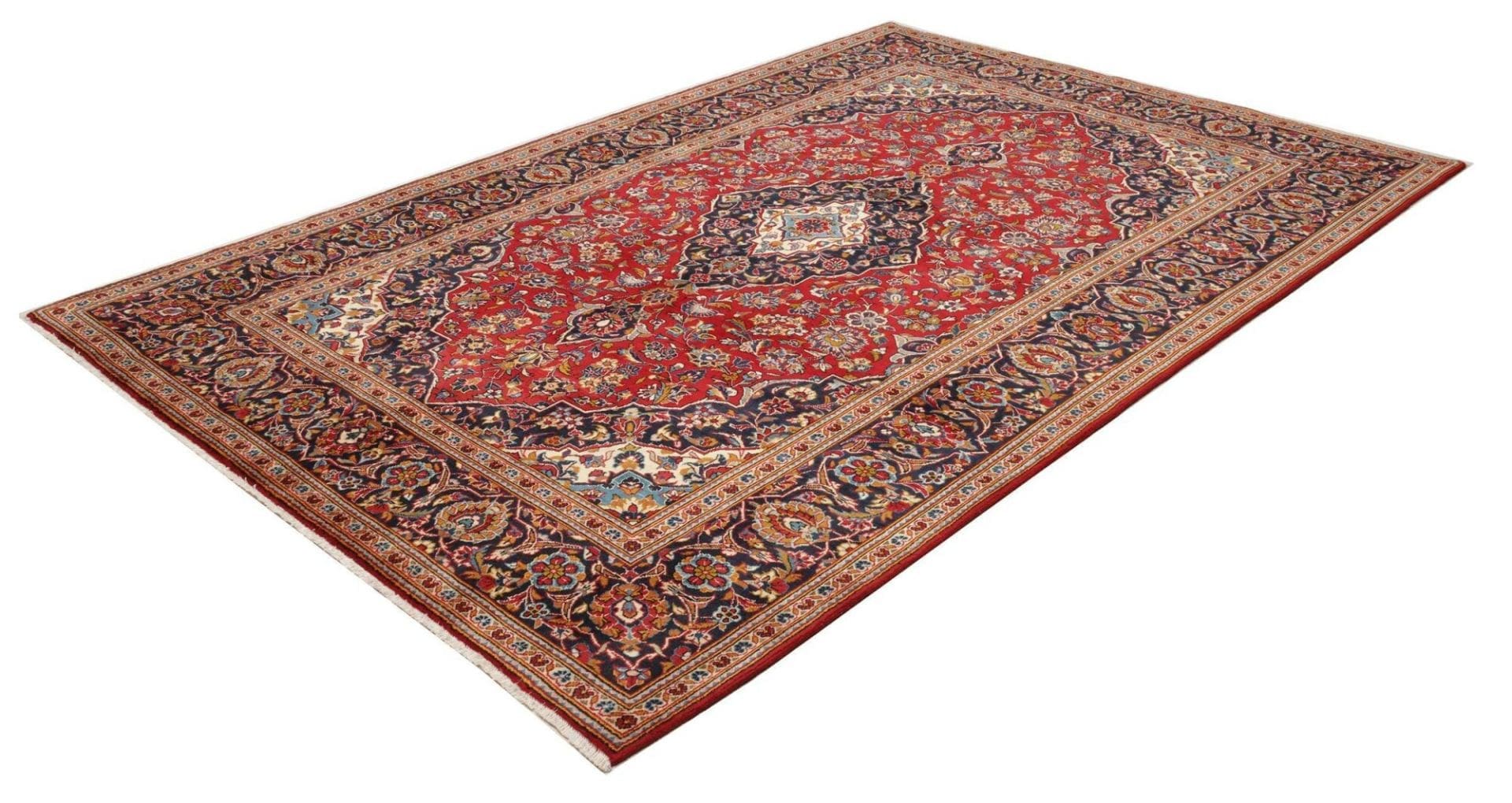 Kashan Teppich 201 x 300cm, Schurwolle, handgeknüpft, Perserteppich