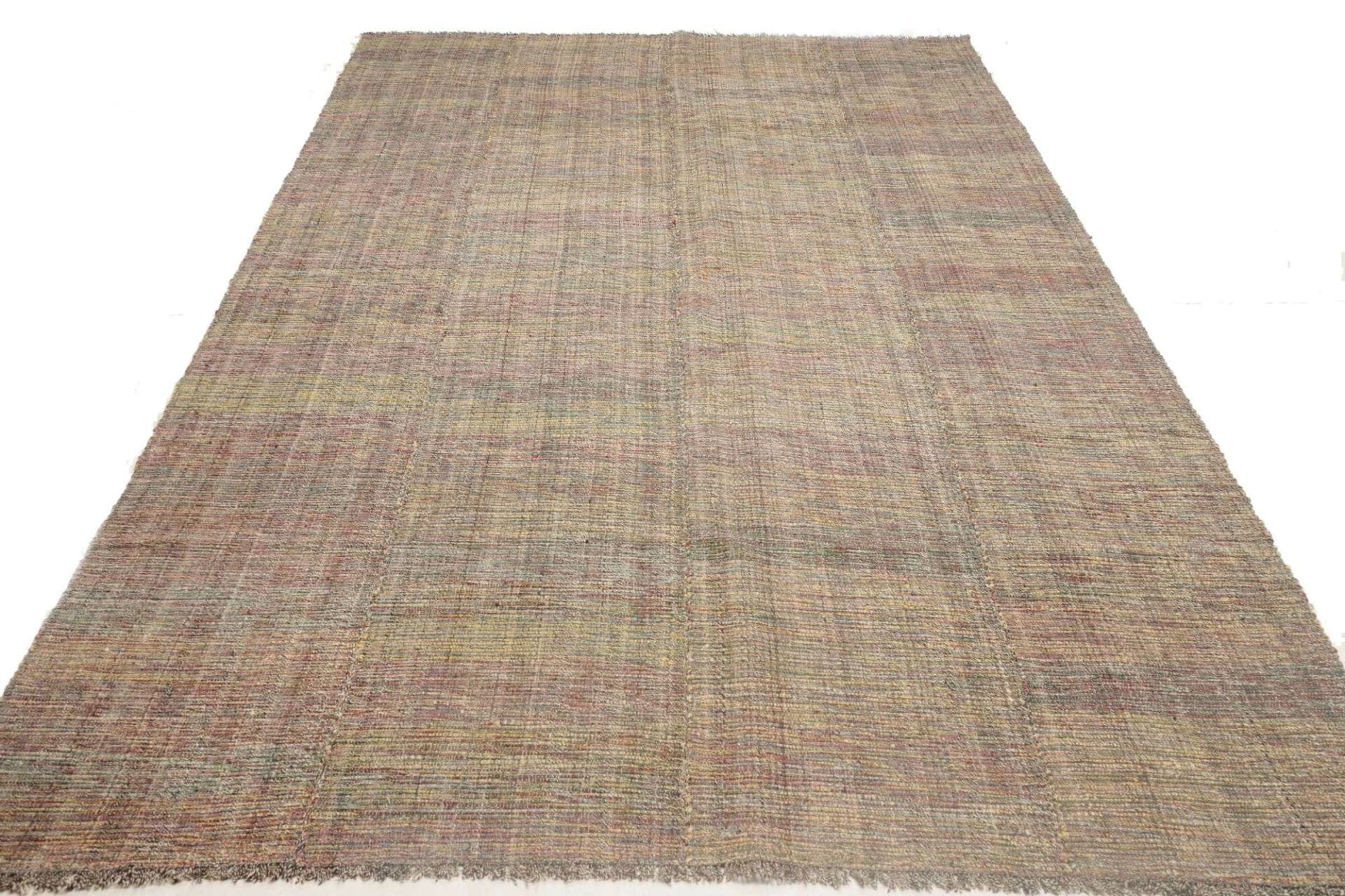Kelim Teppich 203 x 312 cm, handgewebt, rustikales Flair, vielseitig