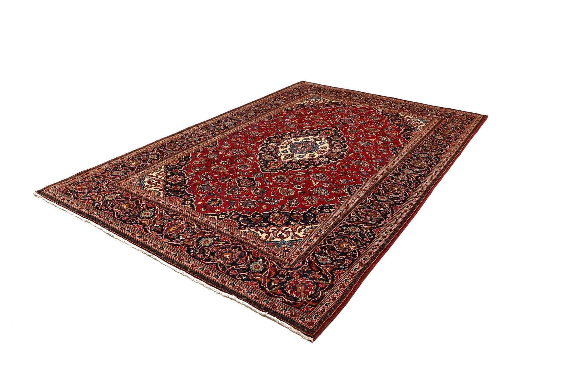 Kashan Teppich 213 x 305 cm, handgeknüpft, Perserteppich