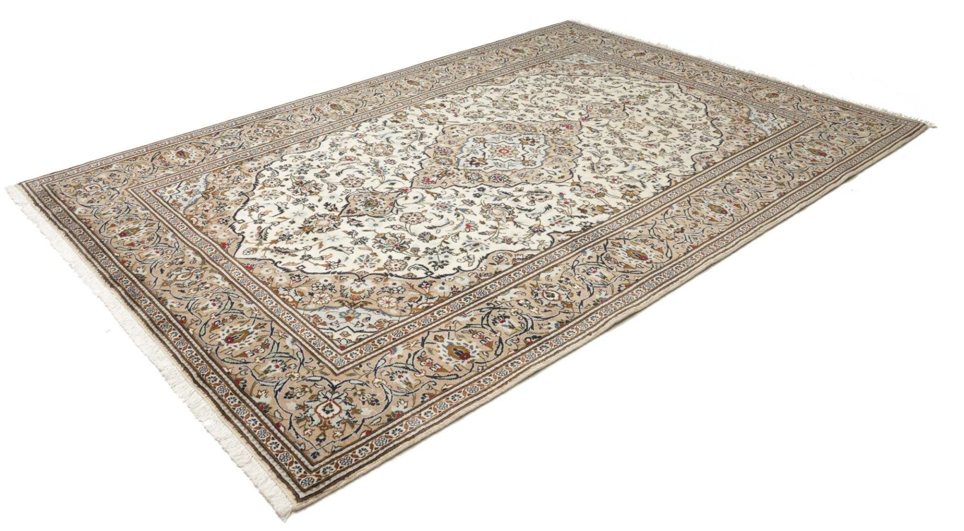 Kashan Teppich 203 x 290cm, handgeknüpft, Schurwolle, Perserteppich