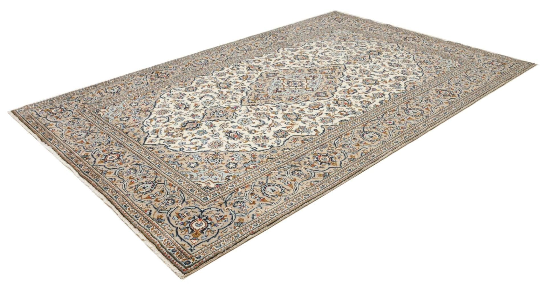 Kashan Teppich 201 x 305 cm, handgeknüpft, Schurwolle, Perserteppich