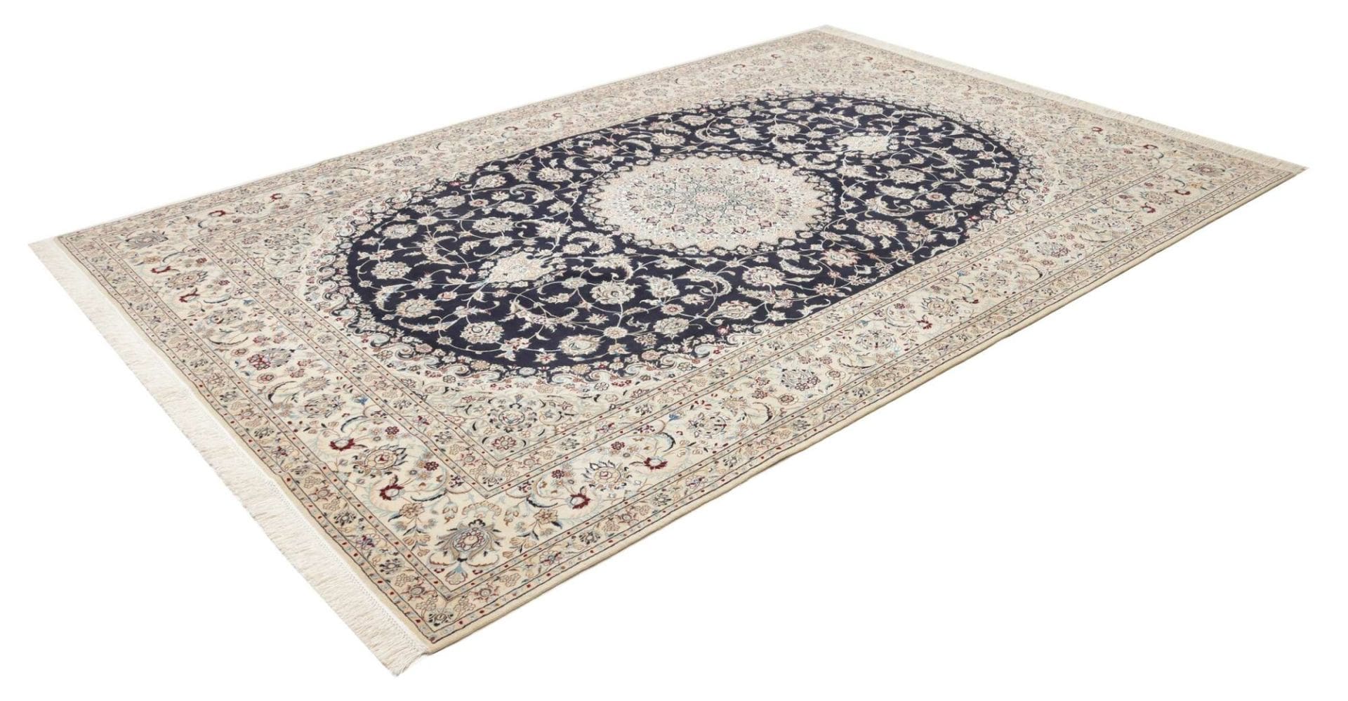 Nain Teppich 206 x 306 cm – Handgeknüpft, florale Motive, Perserteppich