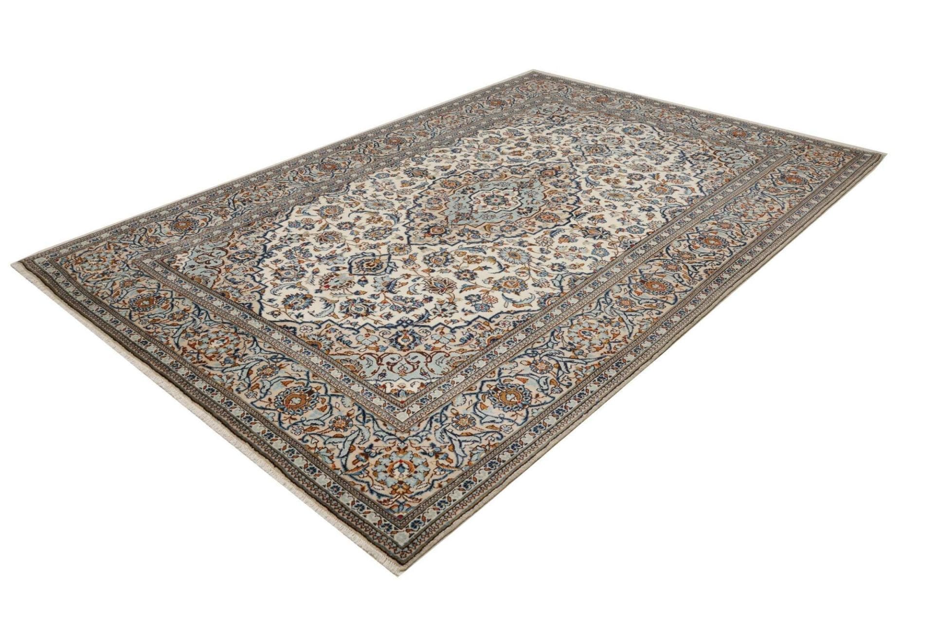 Kashan Teppich 203 x 303cm, handgeknüpft, Schurwolle, Perserteppich