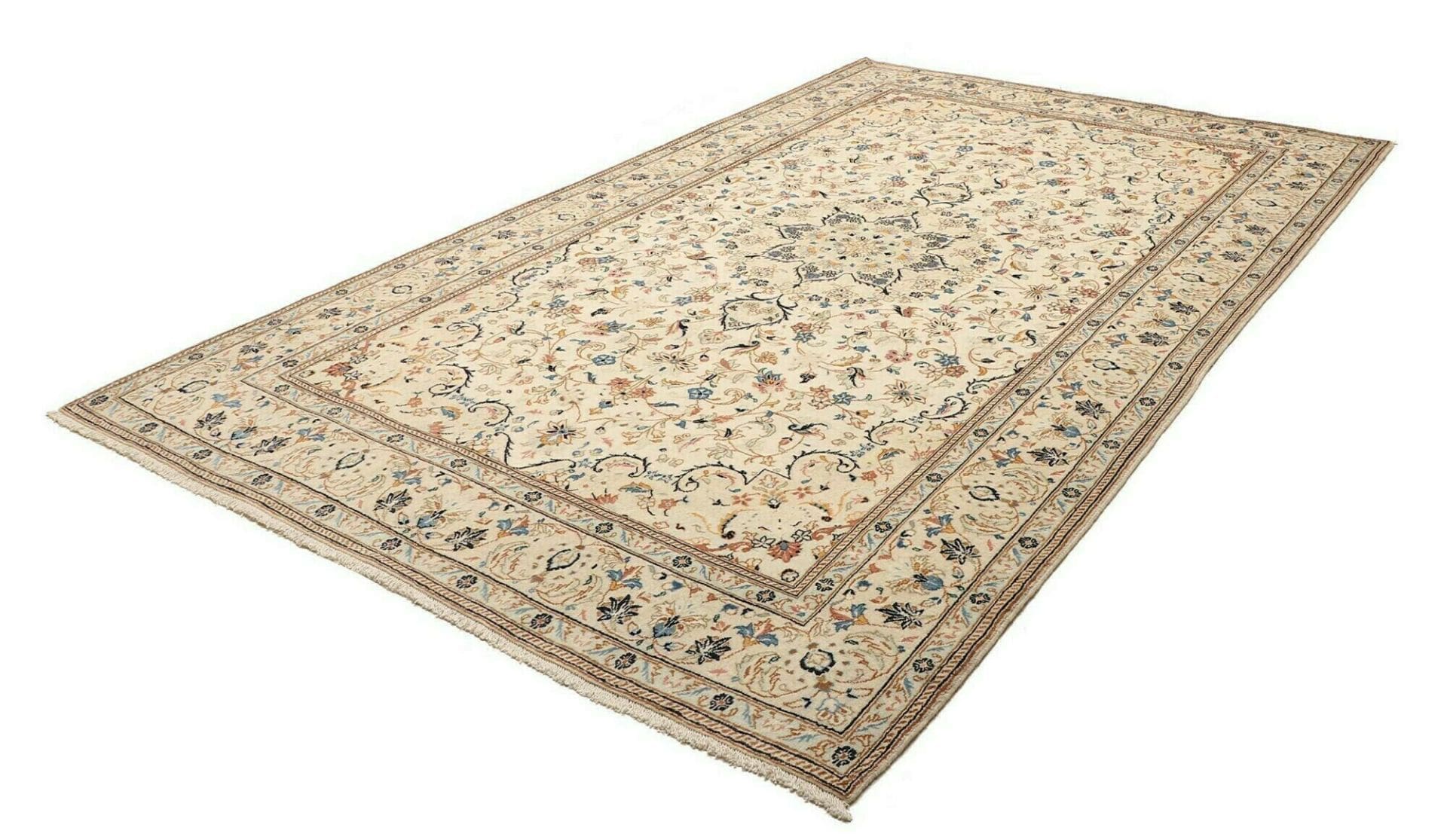 Kashan Teppich 203 x 312cm, Schurwolle, handgeknüpft, Perserteppich H1