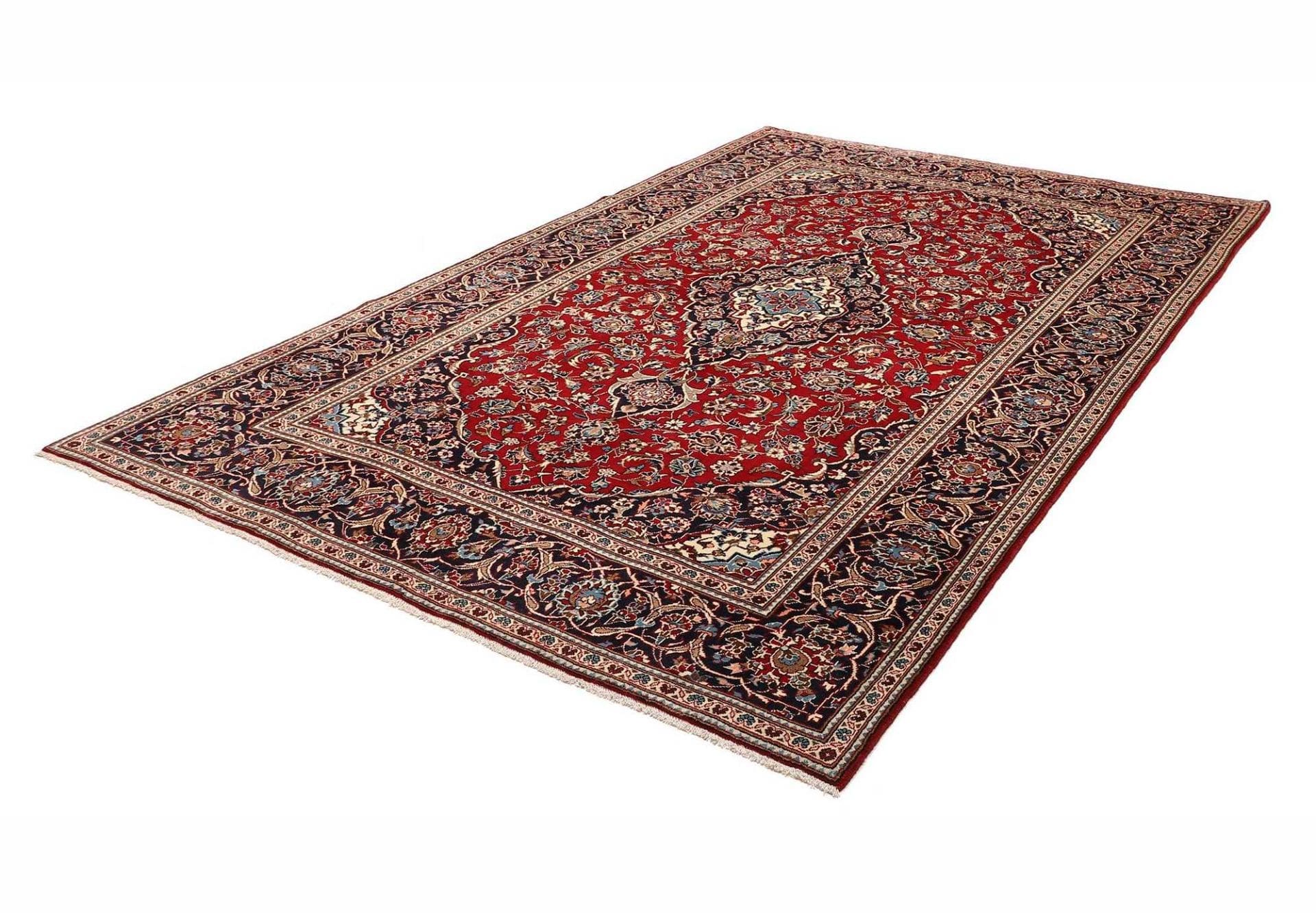 Kashan Teppich 203 x 303 cm, Schurwolle, handgeknüpft, Perserteppich