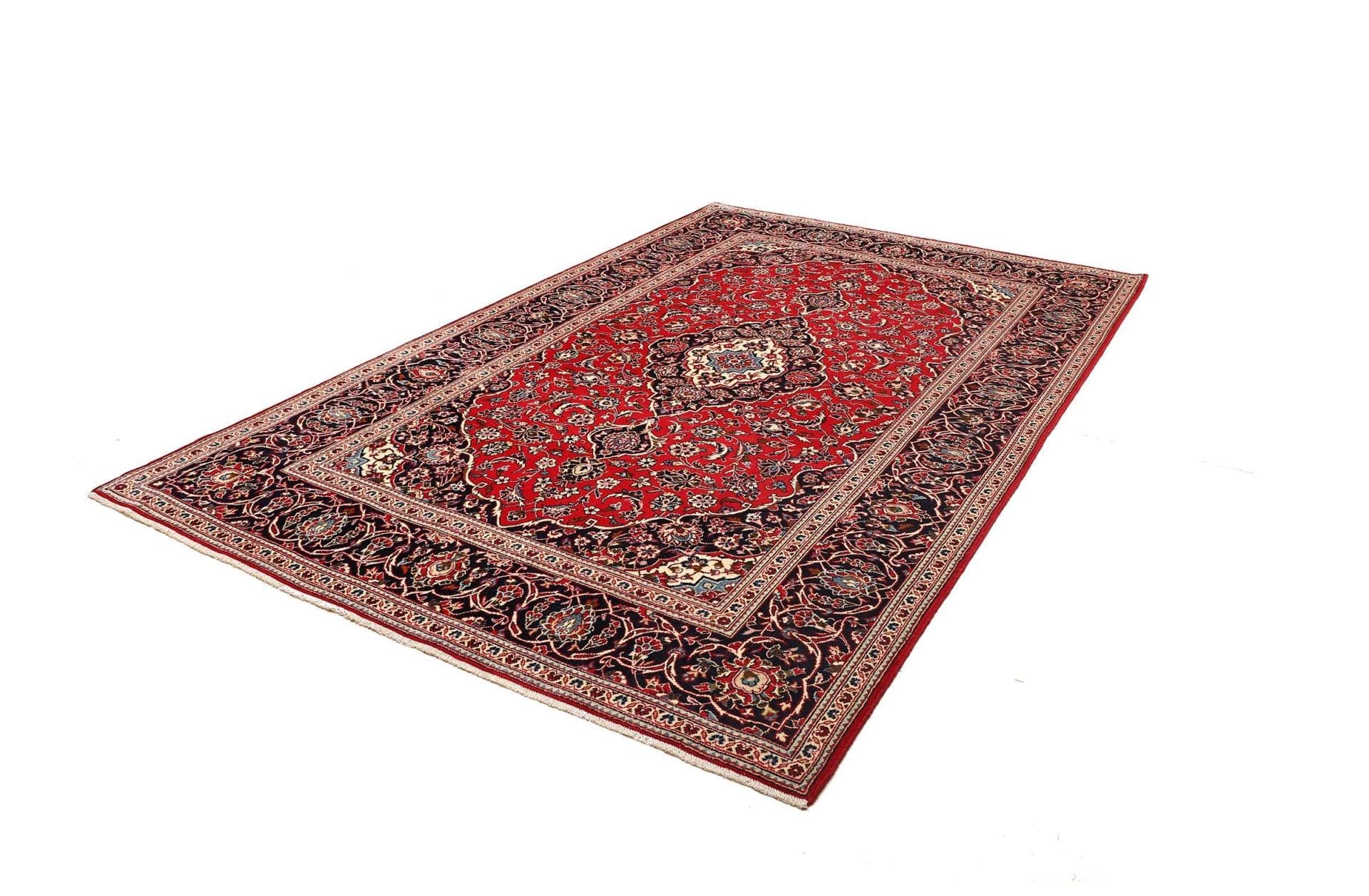 Kashan Teppich 201 x 305cm, Schurwolle, handgeknüpft, Perserteppich