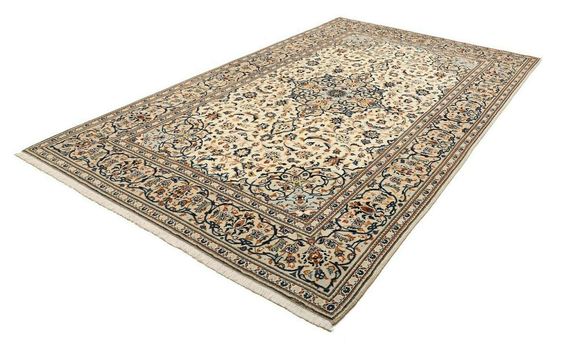 Kashan Teppich 203 x 315cm, handgeknüpft, Perserteppich, Schurwolle