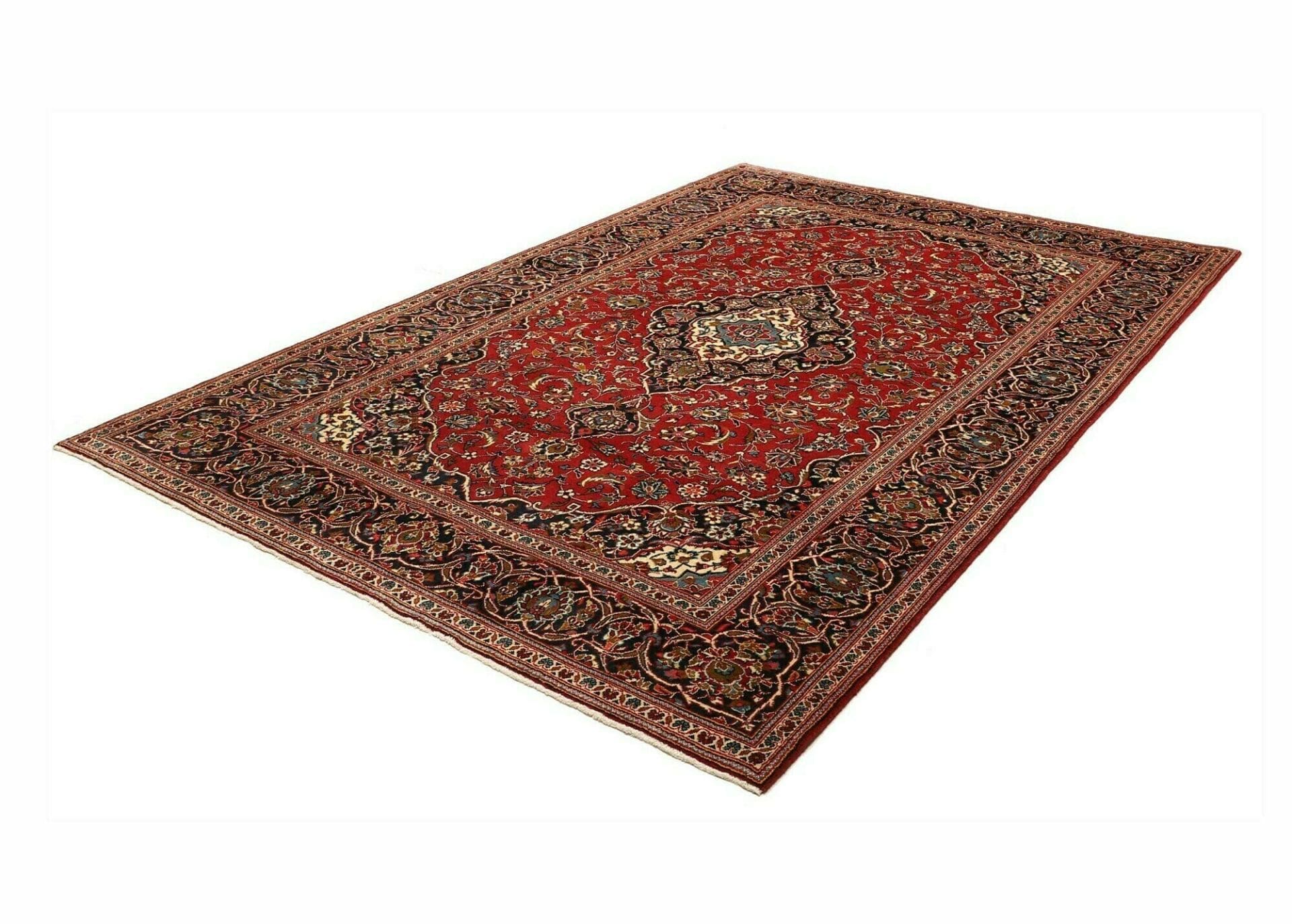 Kashan Teppich 203 x 292 cm - Handgeknüpft, Perserteppich