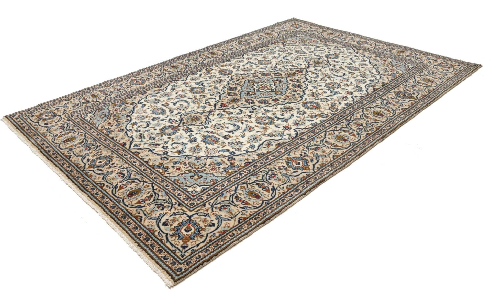 Kashan Teppich 203 x 300 cm, Schurwolle, handgeknüpft, Perserteppich