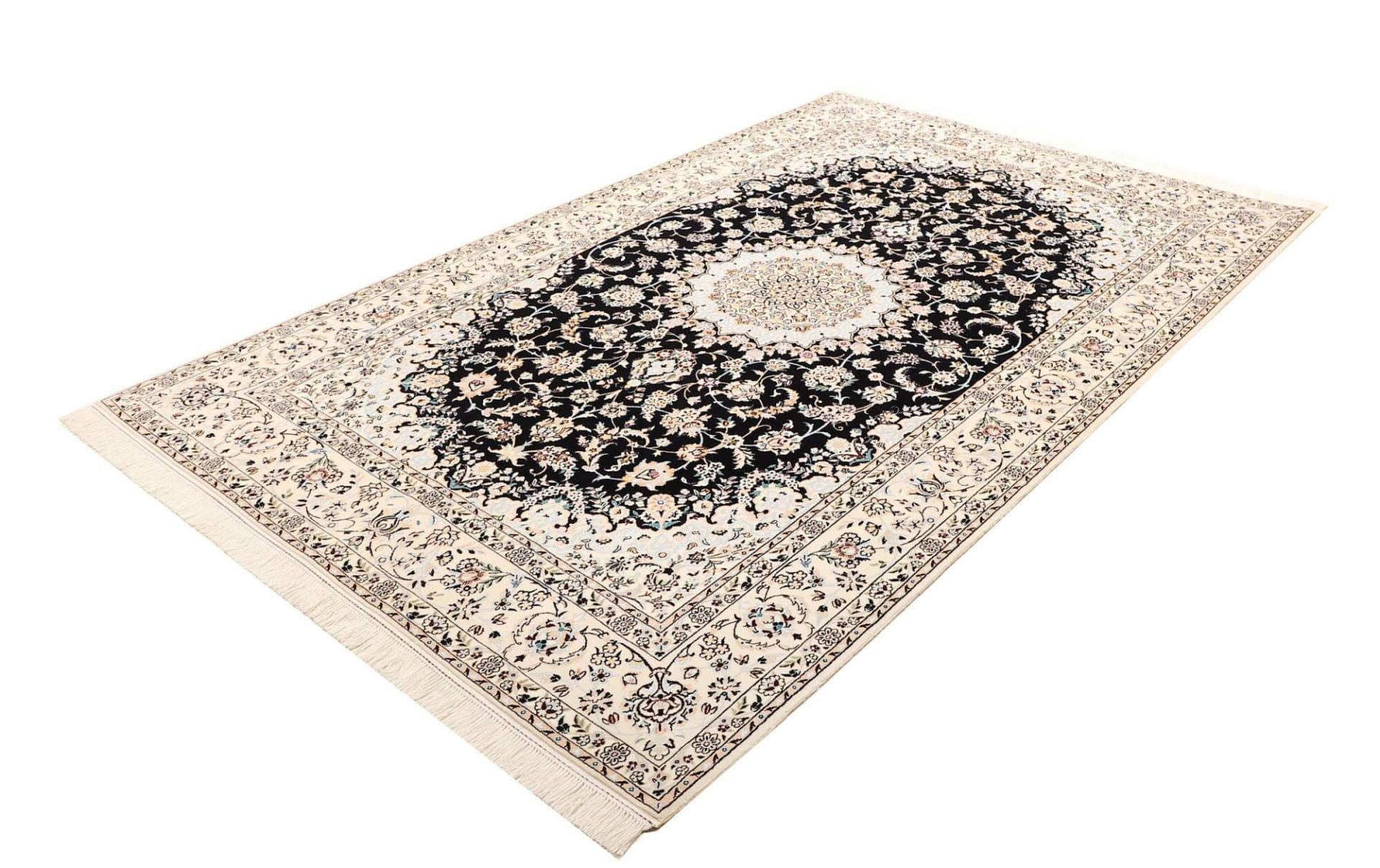 Nain Teppich 165 x 246cm, florales Design, handgeknüpft, Perserteppich