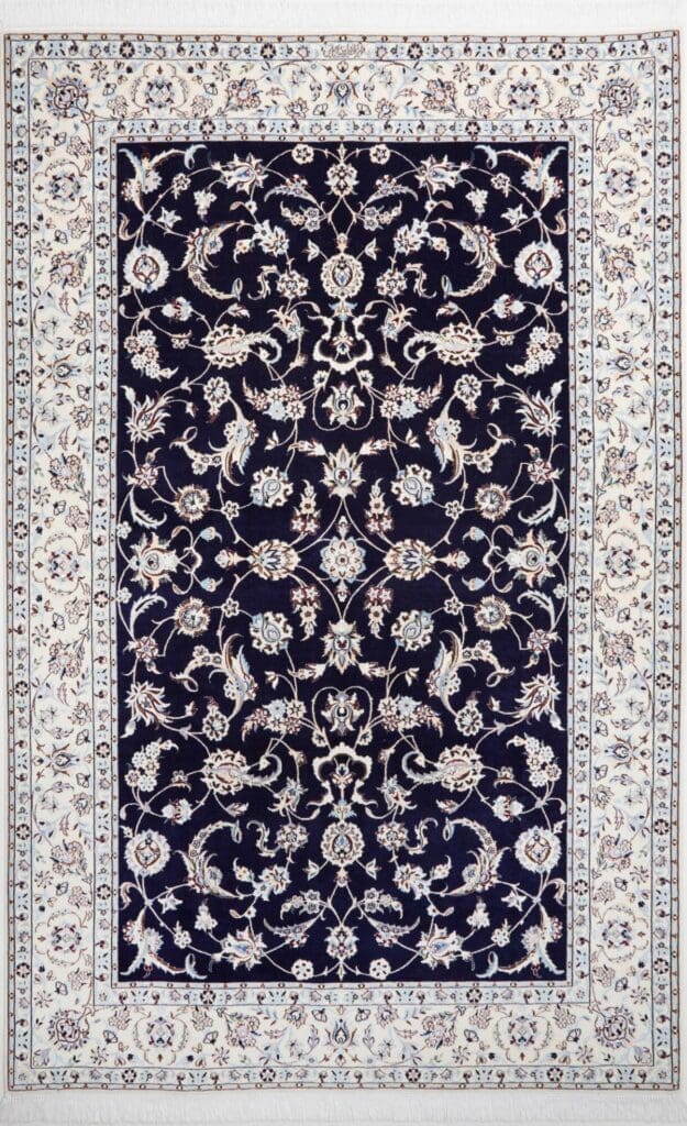 Nain Teppich 162 x 247cm, florale Muster, handgeknüpft, Perserteppich
