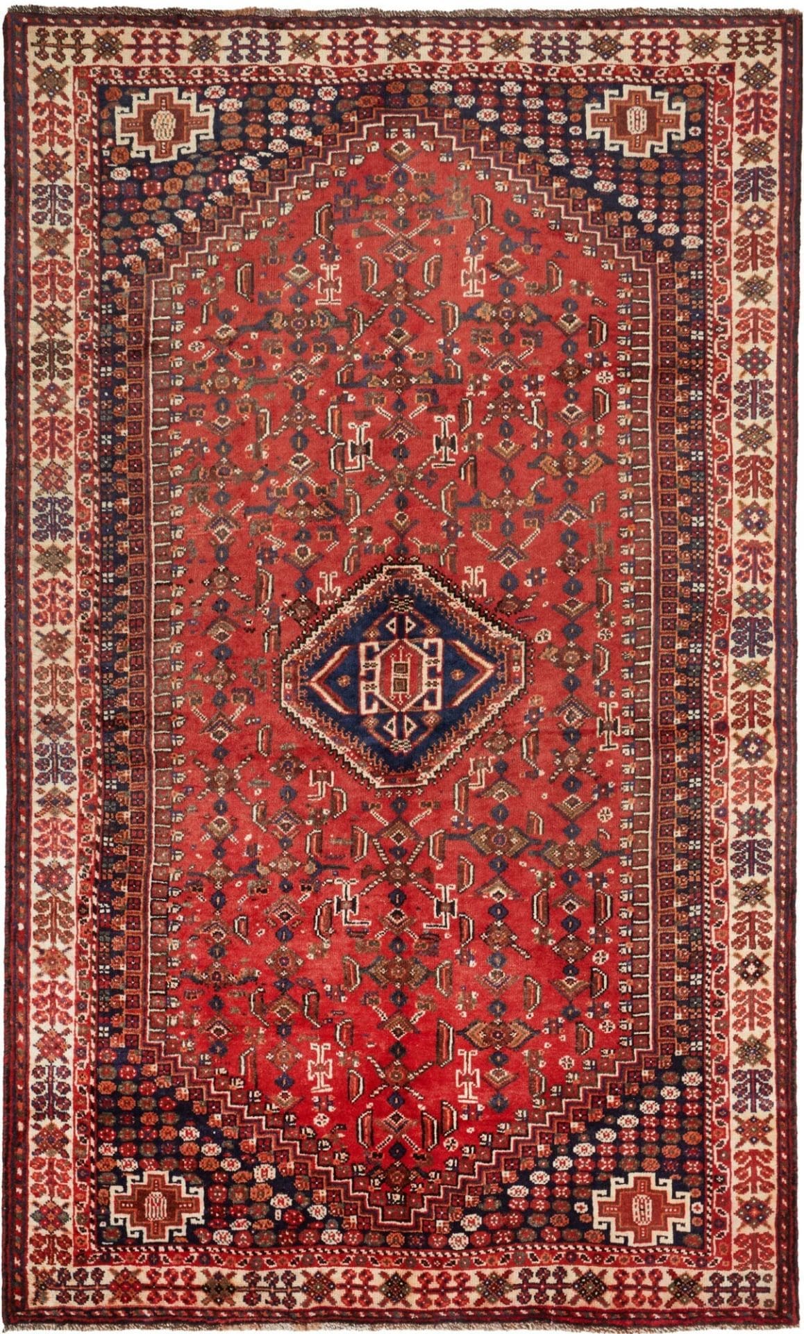 Shiraz Teppich 163 x 260cm aus Schurwolle, handgeknüpft, Perserteppich