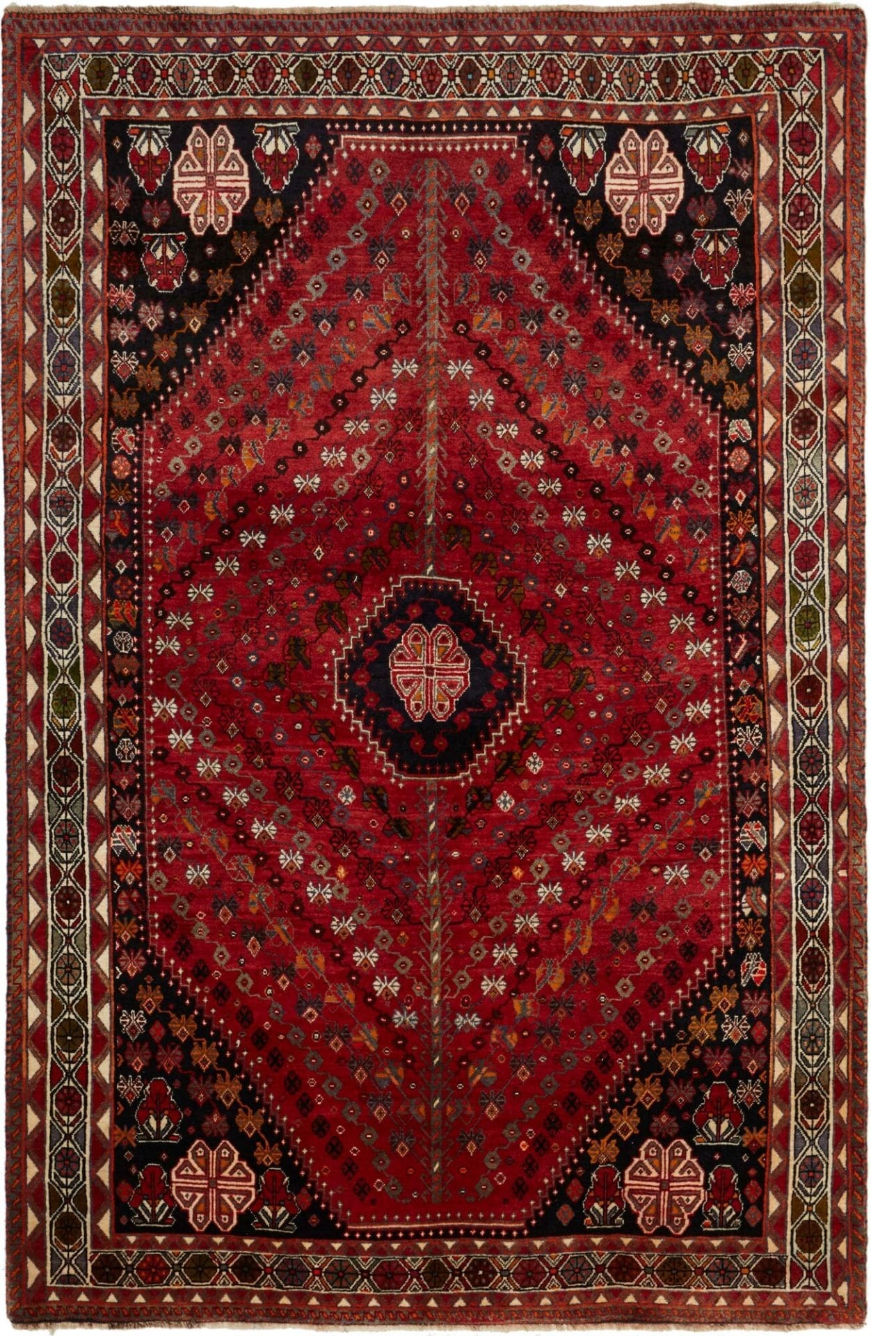 Shiraz Teppich 165 x 250 cm, handgeknüpft, aus Schurwolle, Perserteppich