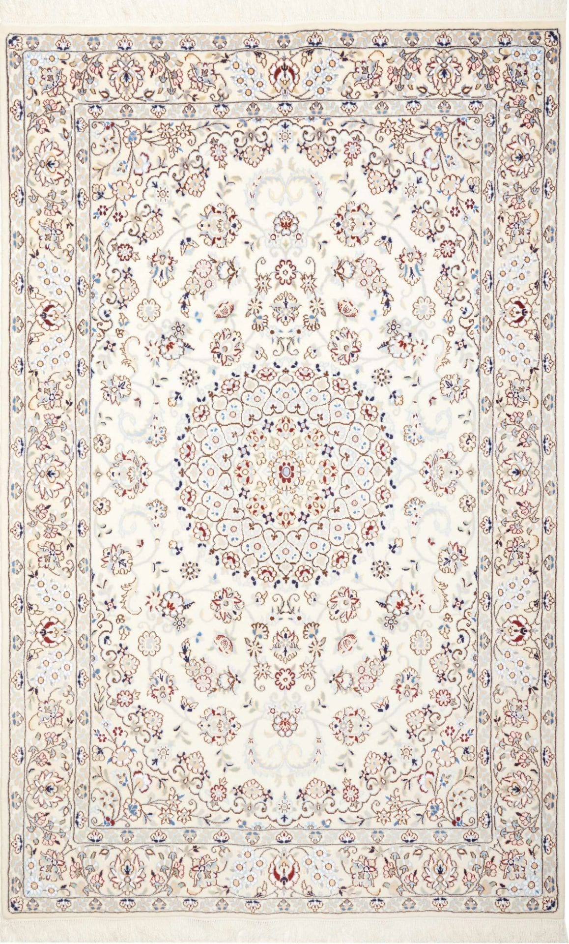 Nain Teppich 161 x 252cm, florales Design, handgeknüpft