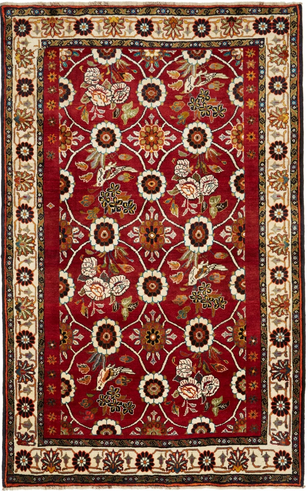 Shiraz Teppich 158 x 245cm, Schurwolle, geometrisches Muster, handgeknüpft