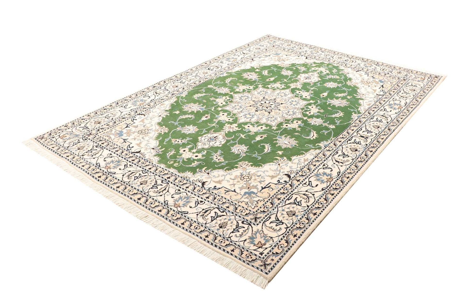 Exklusiver Nain Teppich 173 x 232 cm, Schurwolle, handgeknüpft