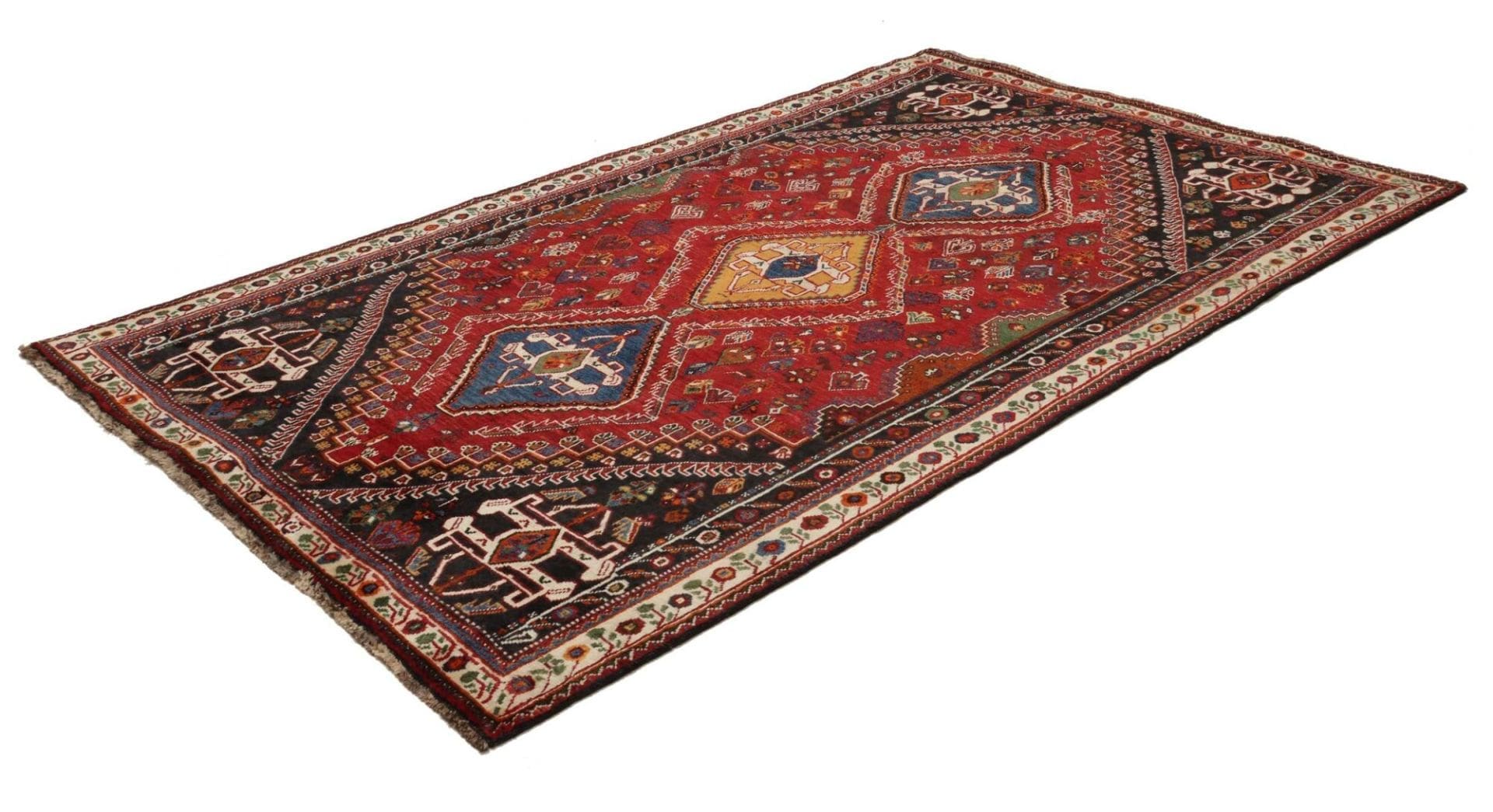 Gashghai Teppich 165 x 218 cm, handgeknüpft, nomadisches Design