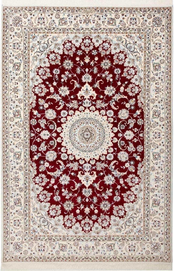 Orientteppich Nain 6La 166 x 245cm, florales Muster, handgeknüpft