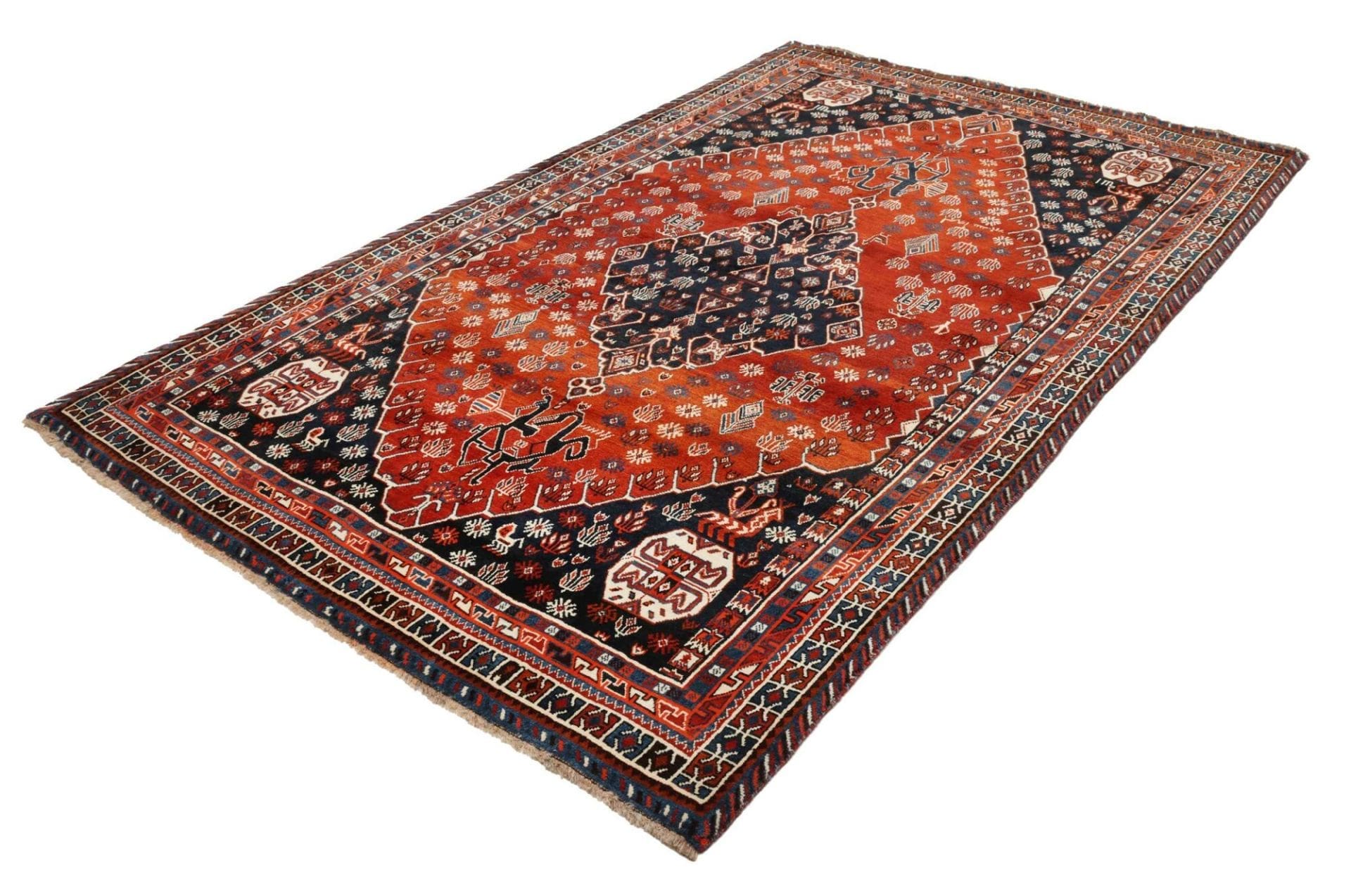Shiraz Teppich 173 x 272cm aus Schurwolle, handgeknüpft, orientalisch
