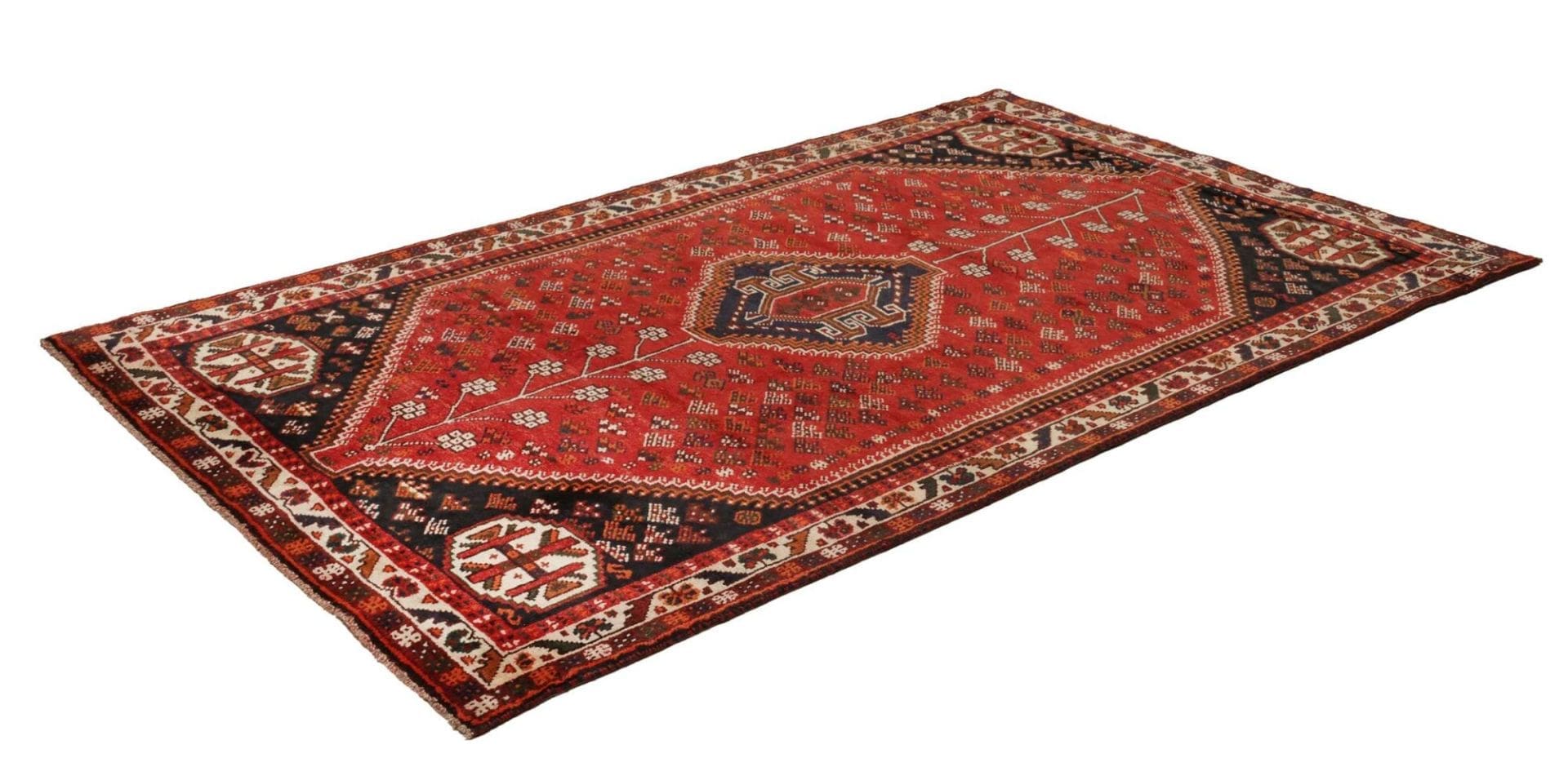 Shiraz Teppich 155 x 245cm, Wolle, Handgeknüpft, Perserteppich