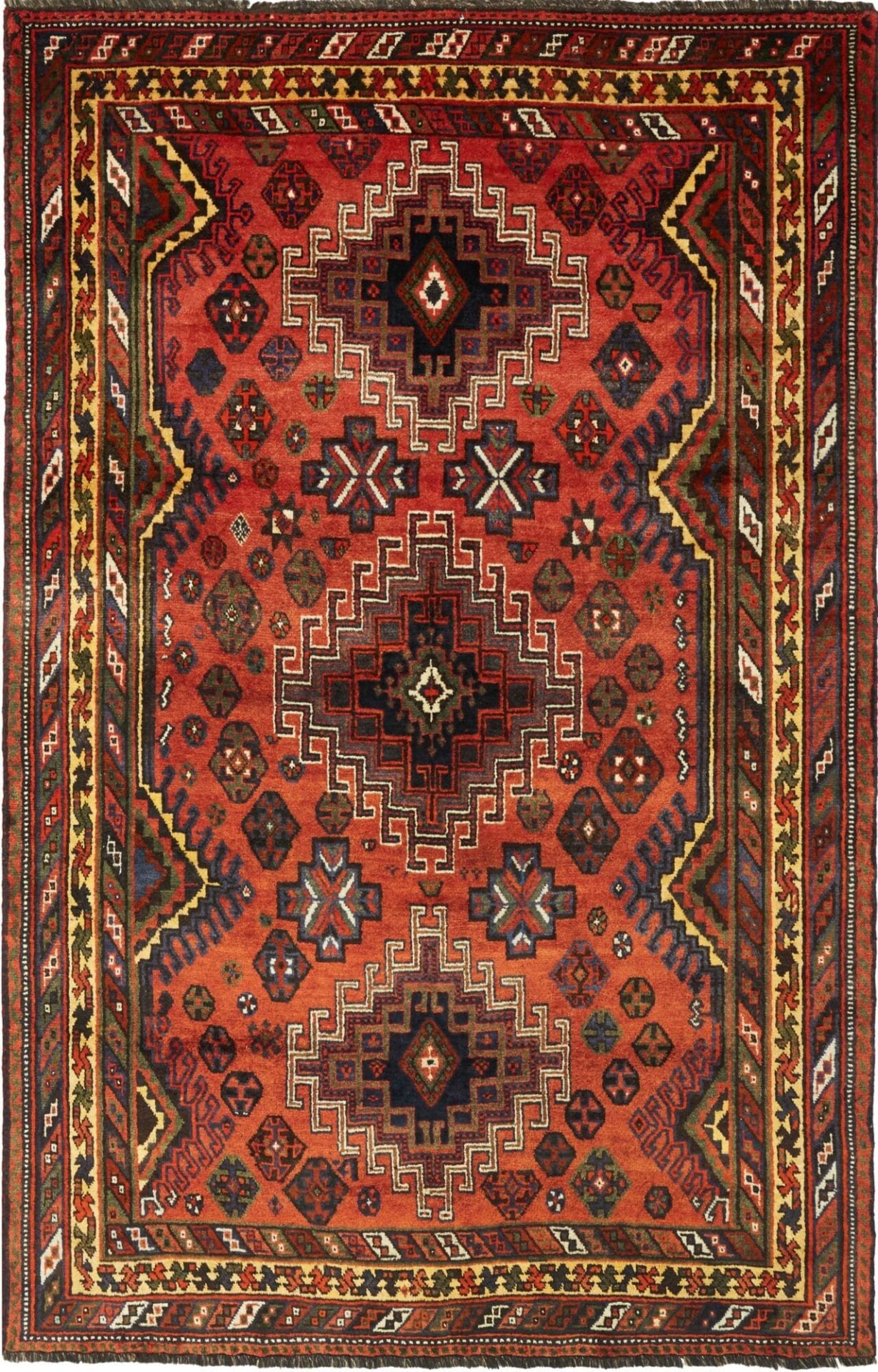 Shiraz Teppich 163 x 250cm - Handgeknüpft aus Schurwolle