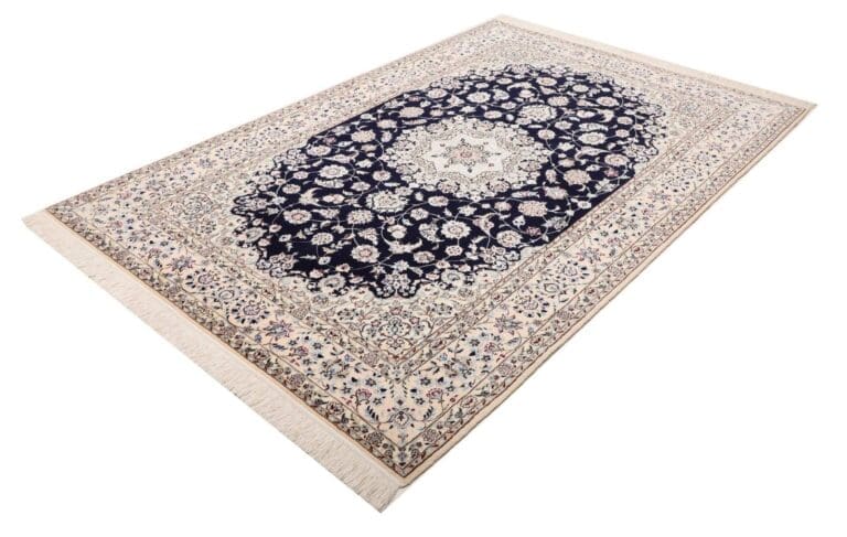 Nain Teppich 161 x 233cm, florale Muster, Schurwolle, handgeknüpft