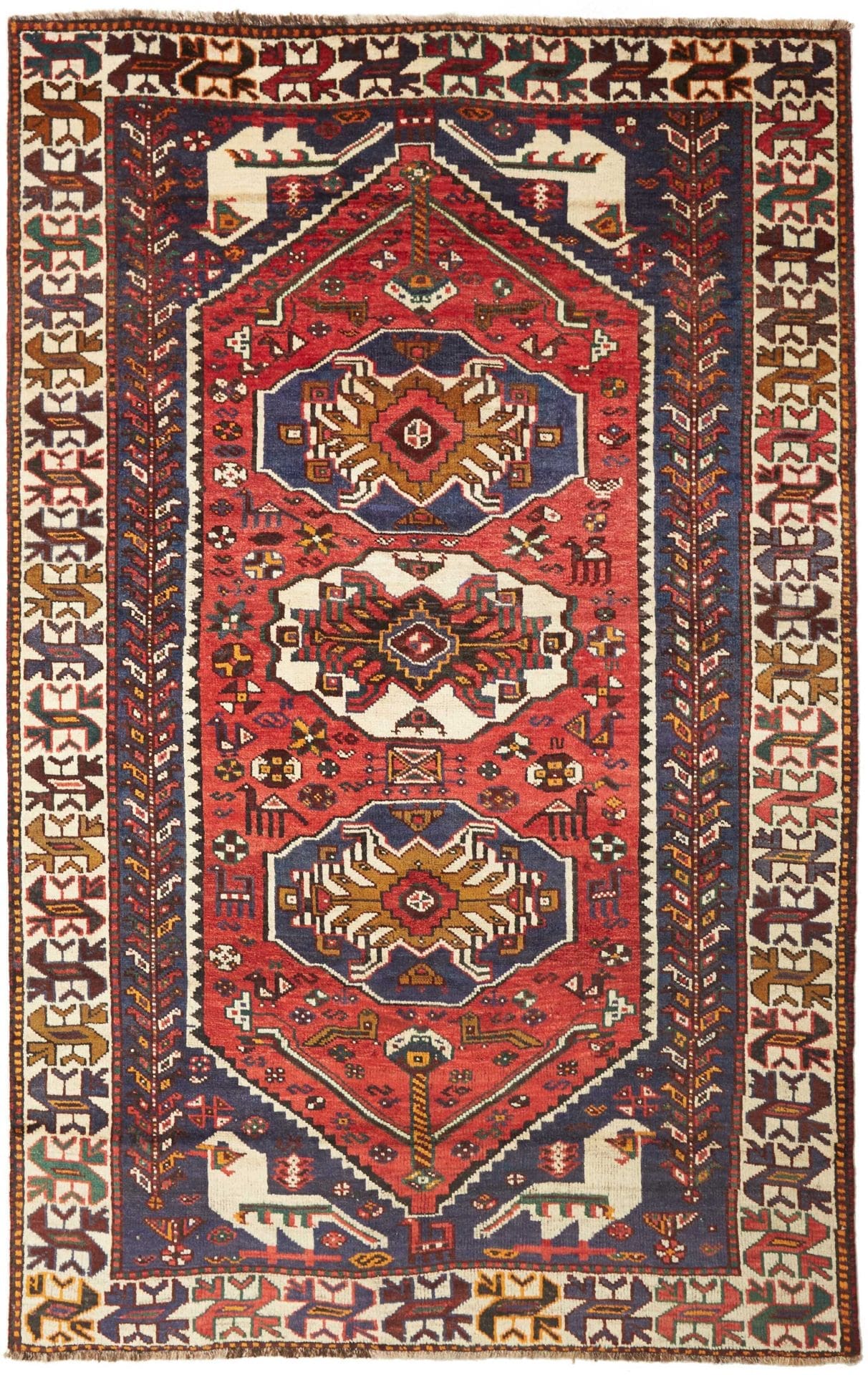 Shiraz Teppich 163 x 252cm aus Schurwolle, handgeknüpft, Perserteppich