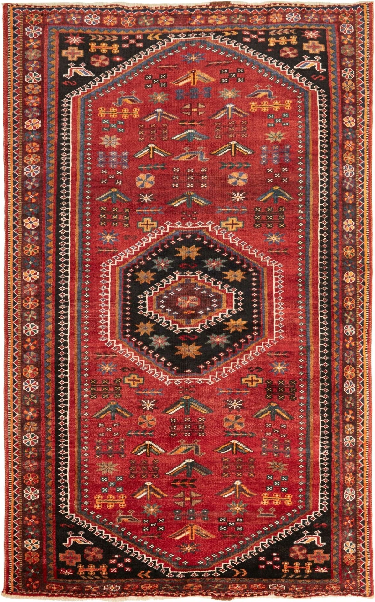 Orientteppich Shiraz 153 x 248cm aus Schurwolle, handgeknüpft
