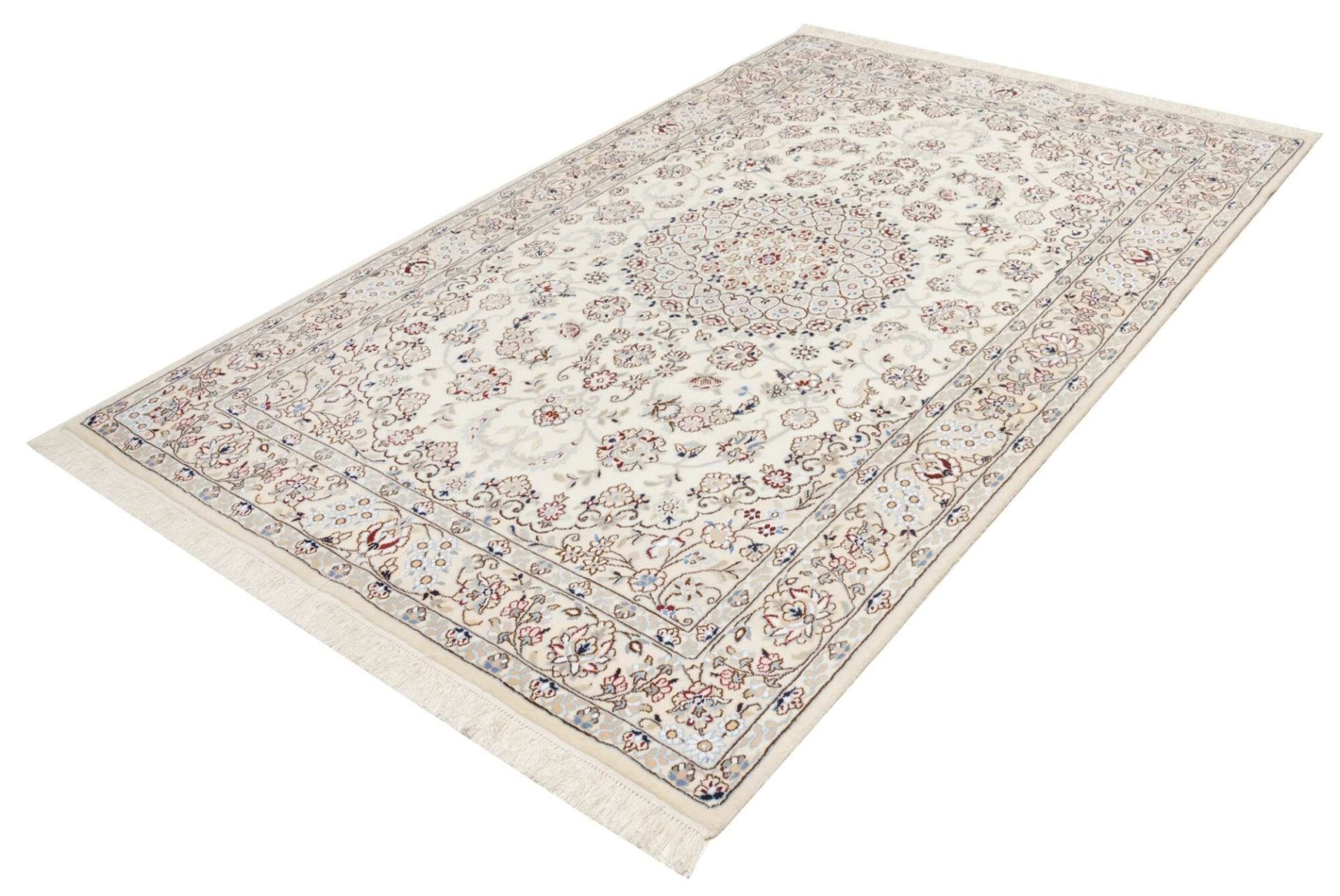Nain Teppich 161 x 252cm, florales Design, handgeknüpft