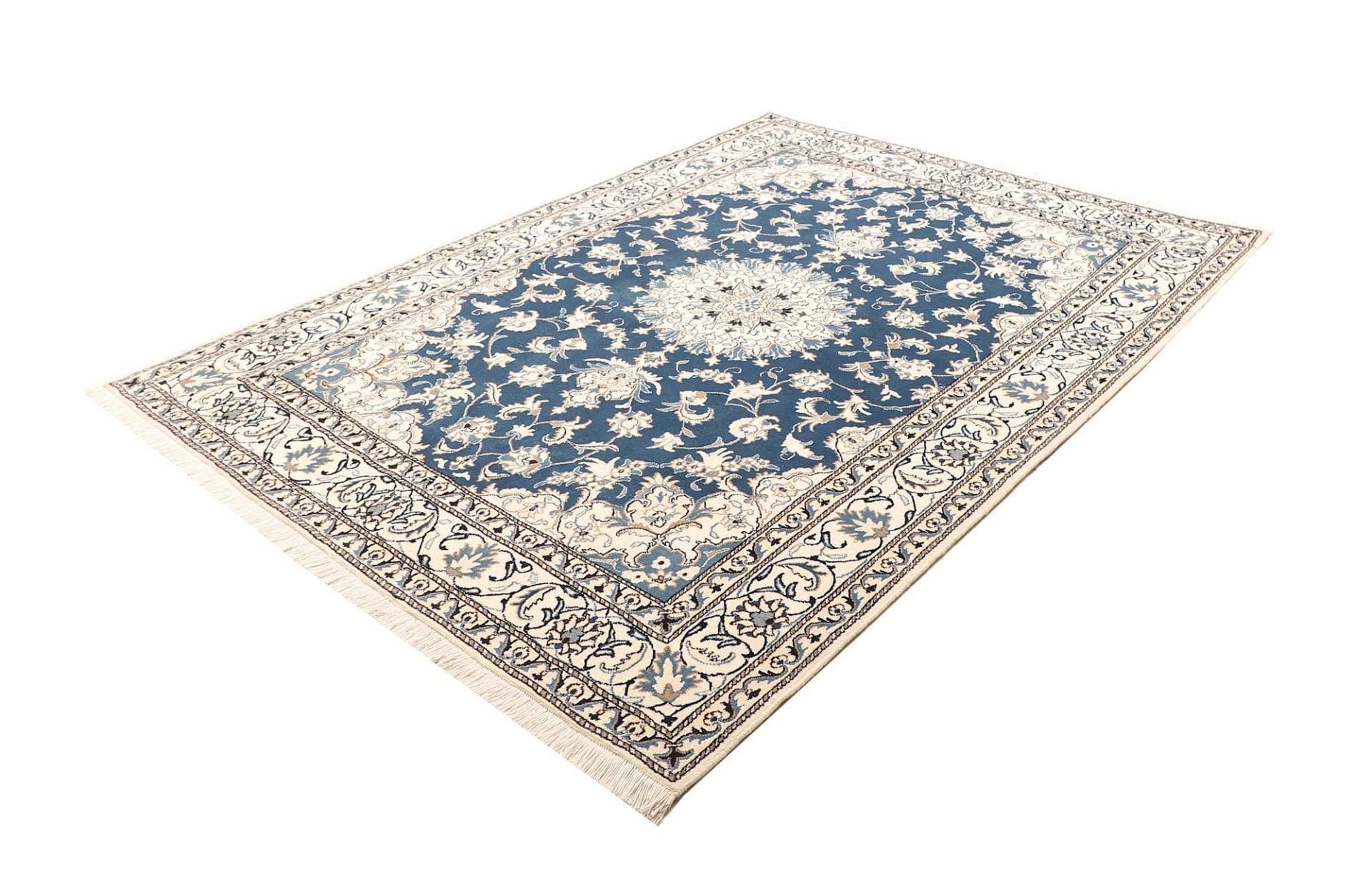 Nain Orientteppich 173 x 233cm, florales Muster, handgeknüpft
