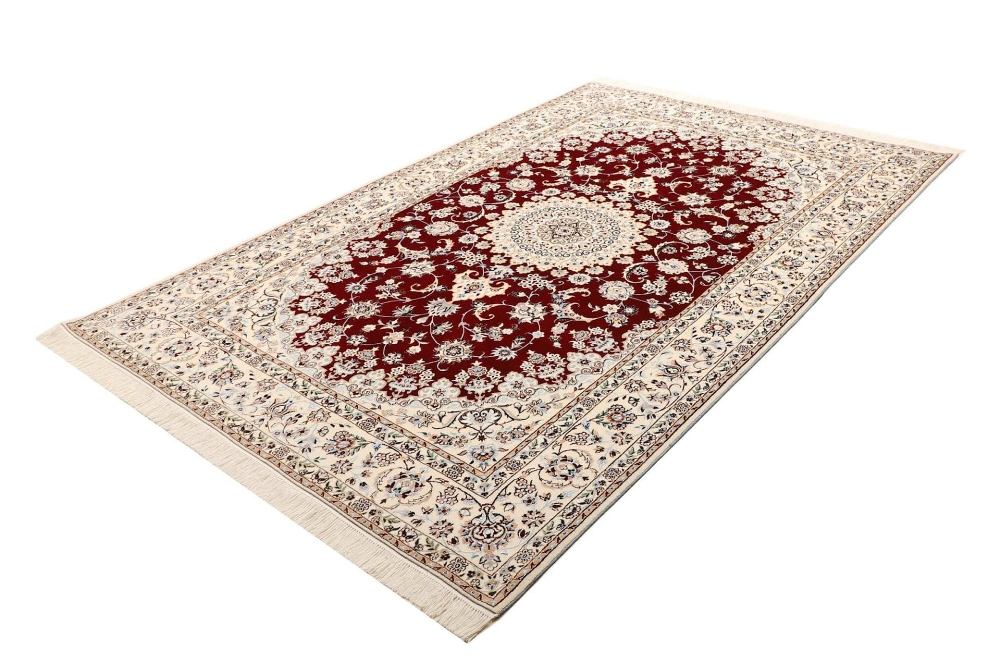 Orientteppich Nain 6La 166 x 245cm, florales Muster, handgeknüpft