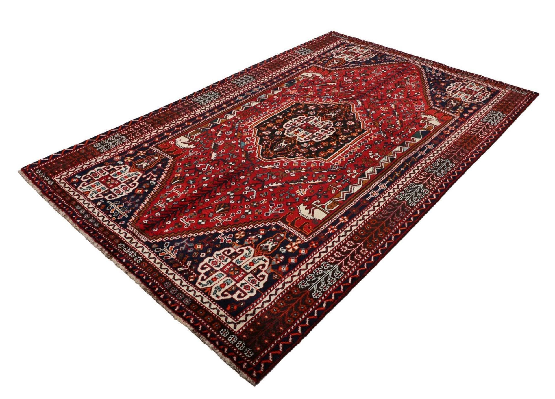 Shiraz Orientteppich 163 x 250cm, handgeknüpft aus Wolle