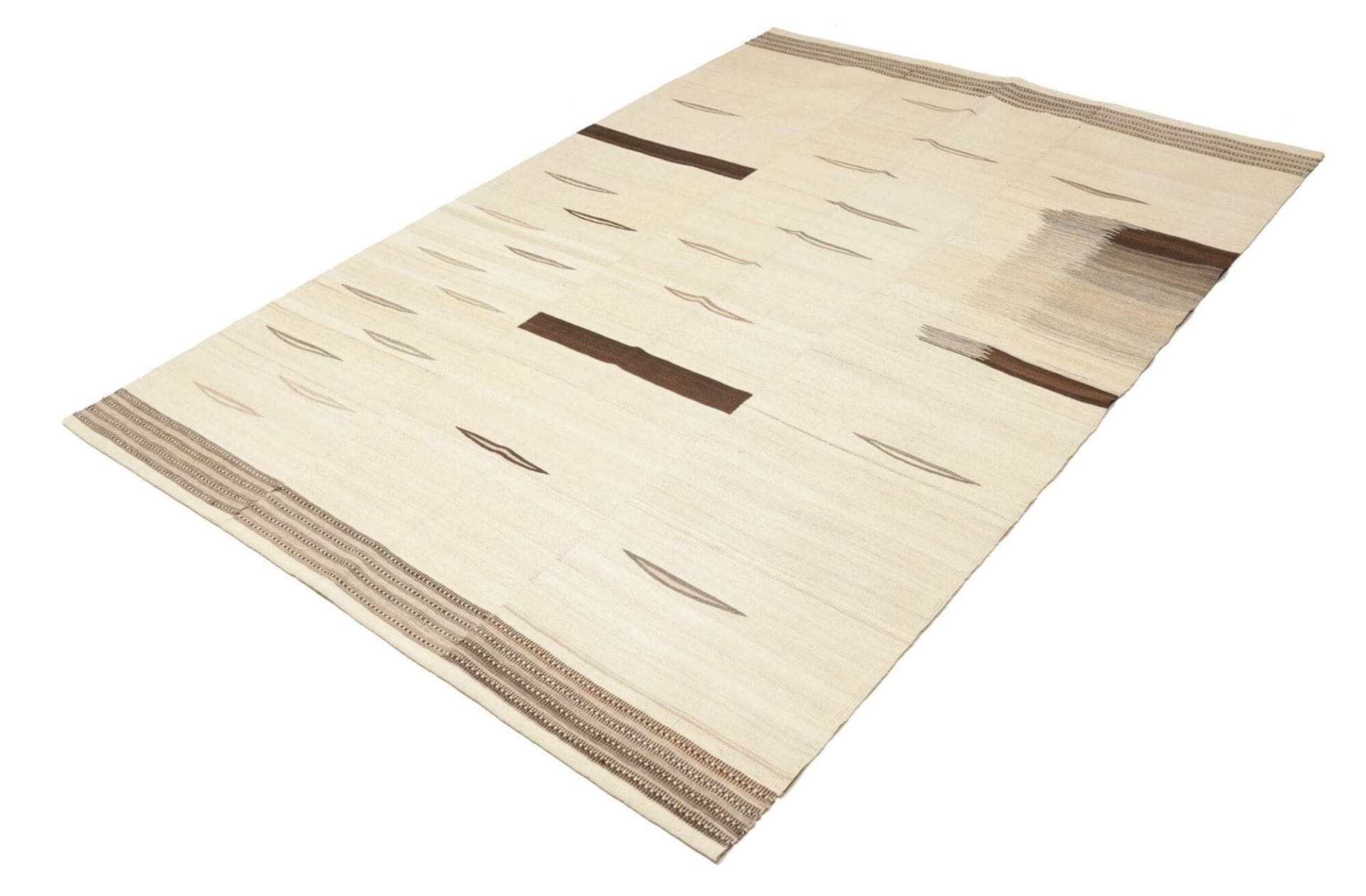 Kelim Neo 168 x 233cm, handgewebt, rustikales Flair, Orientteppich