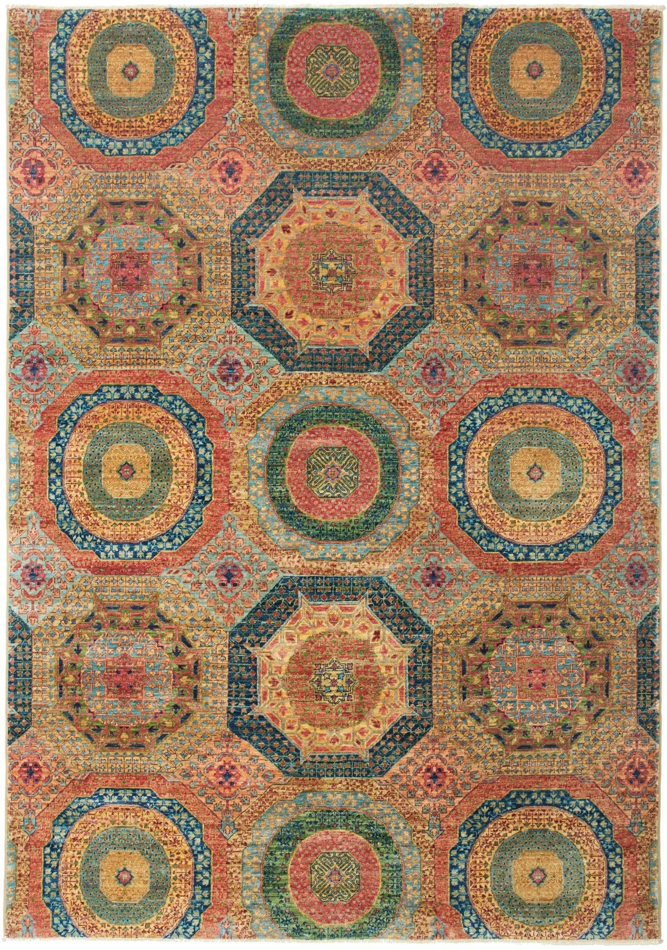 Mamluk Orientteppich 170 x 238 cm, handgeknüpft, Schurwolle