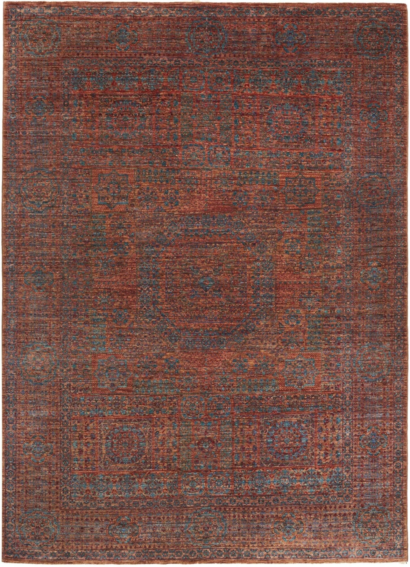 Mamluk Orientteppich 168 x 229 cm - Hochwertige Schurwolle - handgeknüpft