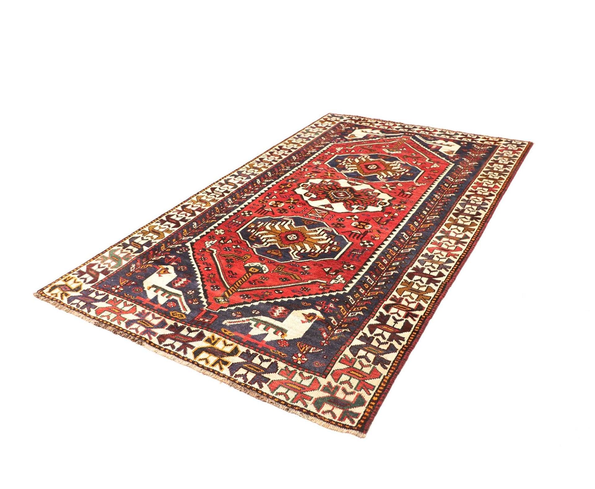 Shiraz Teppich 163 x 252cm aus Schurwolle, handgeknüpft, Perserteppich