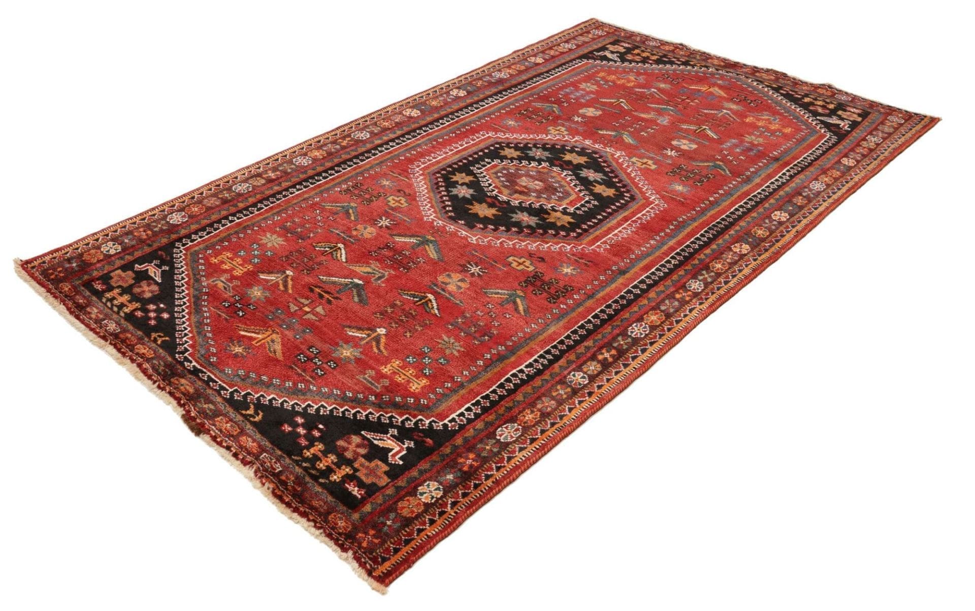 Orientteppich Shiraz 153 x 248cm aus Schurwolle, handgeknüpft