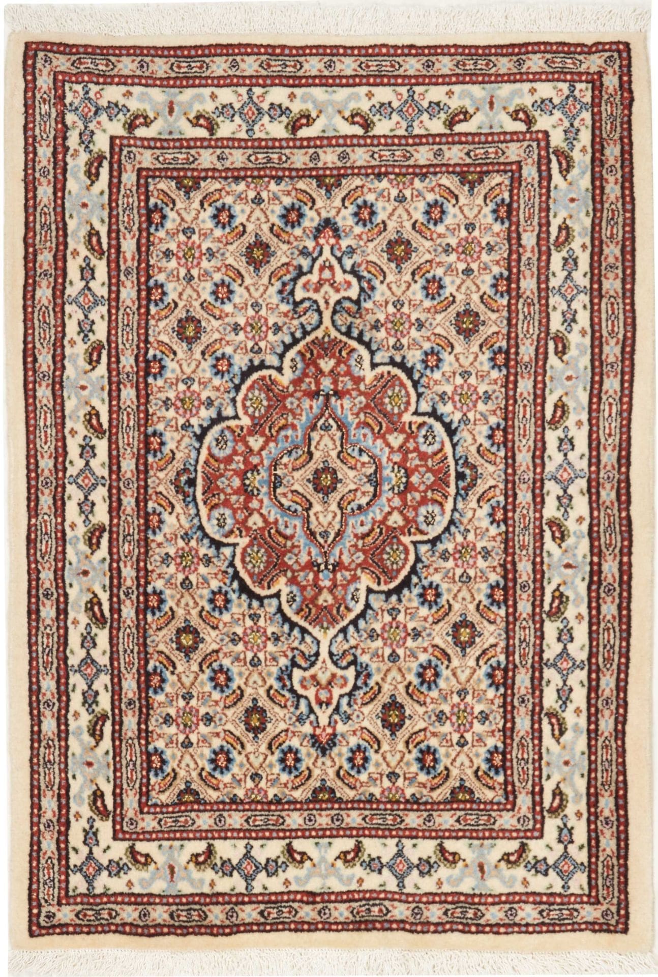 Shiraz Teppich 163 x 245 cm in Wolle, geometrisches Muster, handgeknüpft