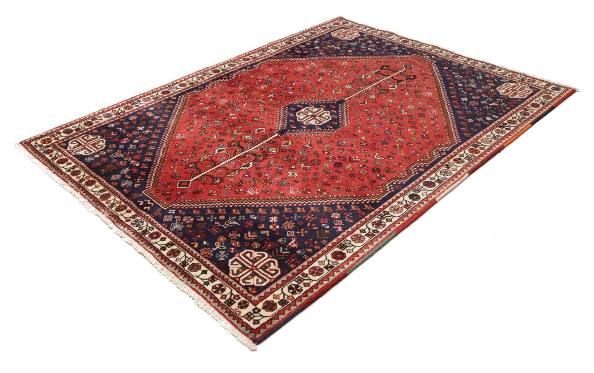 Gashghai Teppich 165 x 220 cm, handgeknüpft, Wolle, Perserteppich