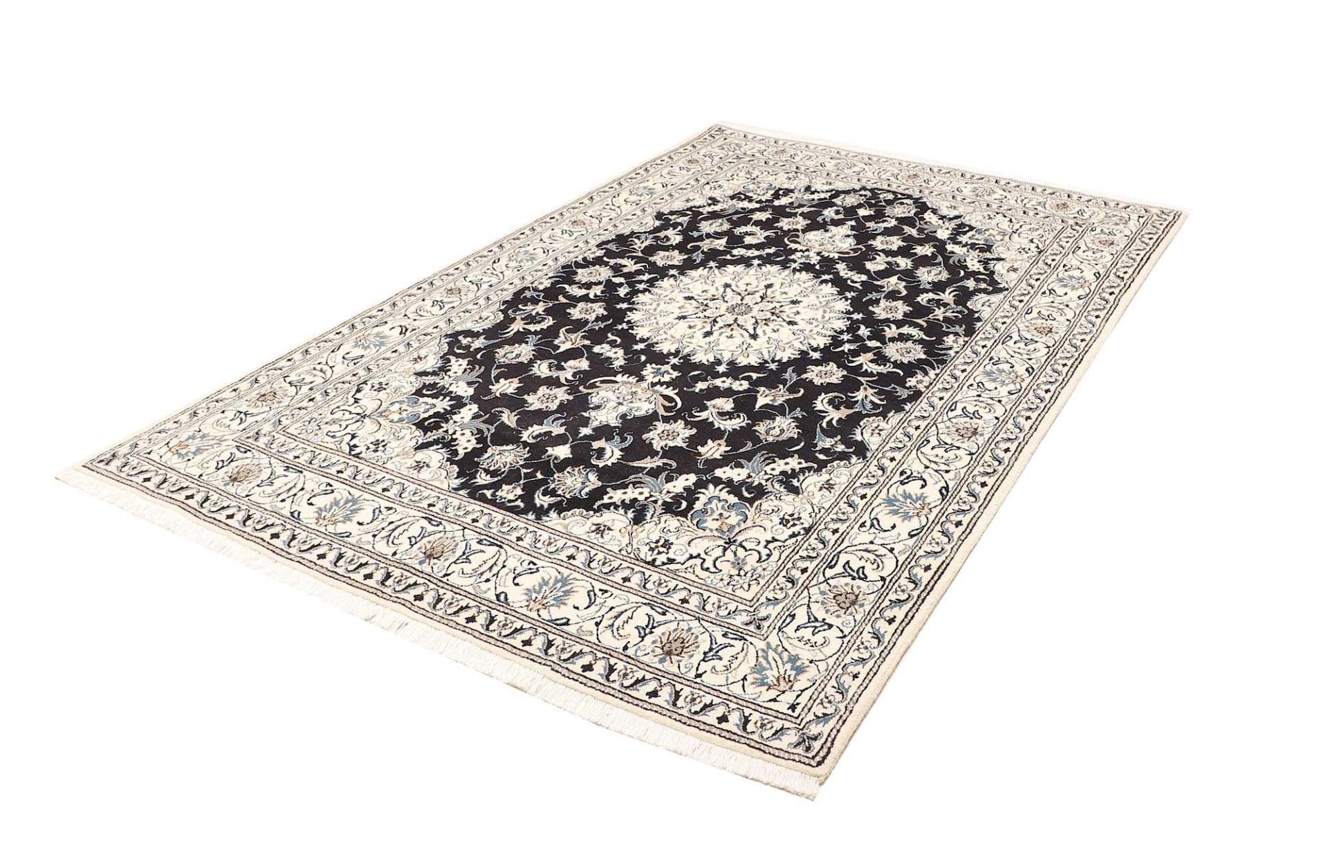 Nain Teppich 171 x 256cm, florale Muster, Schurwolle, handgeknüpft
