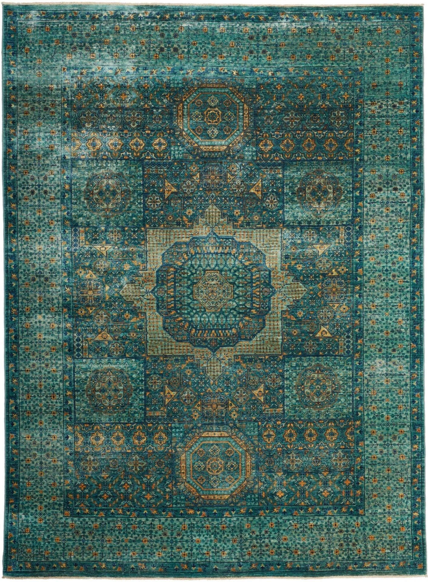 Mamluk Orientteppich 172 x 233 cm handgeknüpft, Seide & Wolle