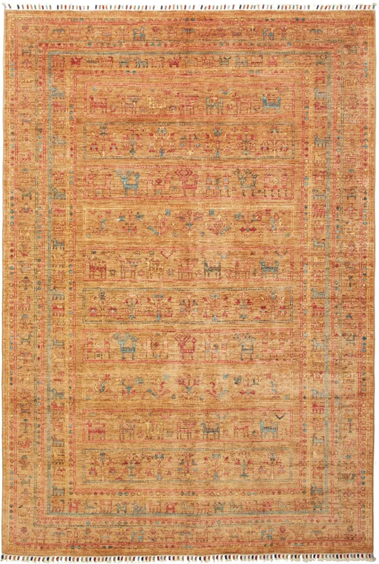 Orientteppich Samarkand 170 x 243cm | Handgeknüpft, Schurwolle